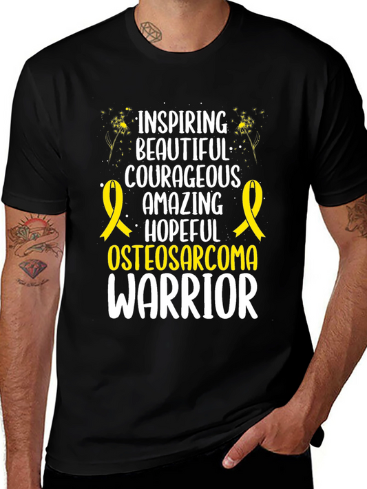 Osteosarcoma Warrior T-Shirt Inspiring Courageous