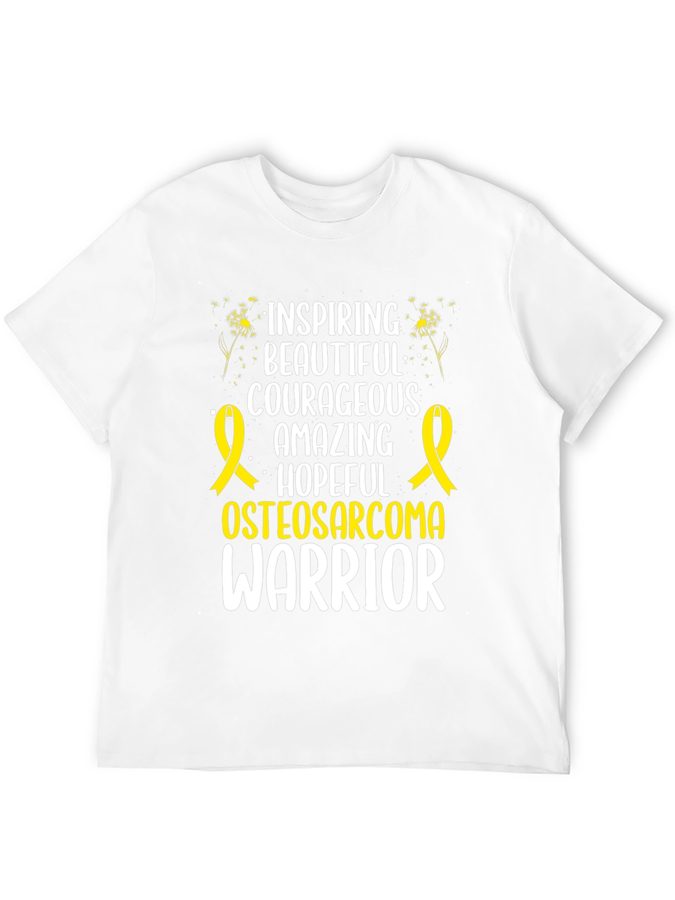 Osteosarcoma Warrior T-Shirt Inspiring Courageous