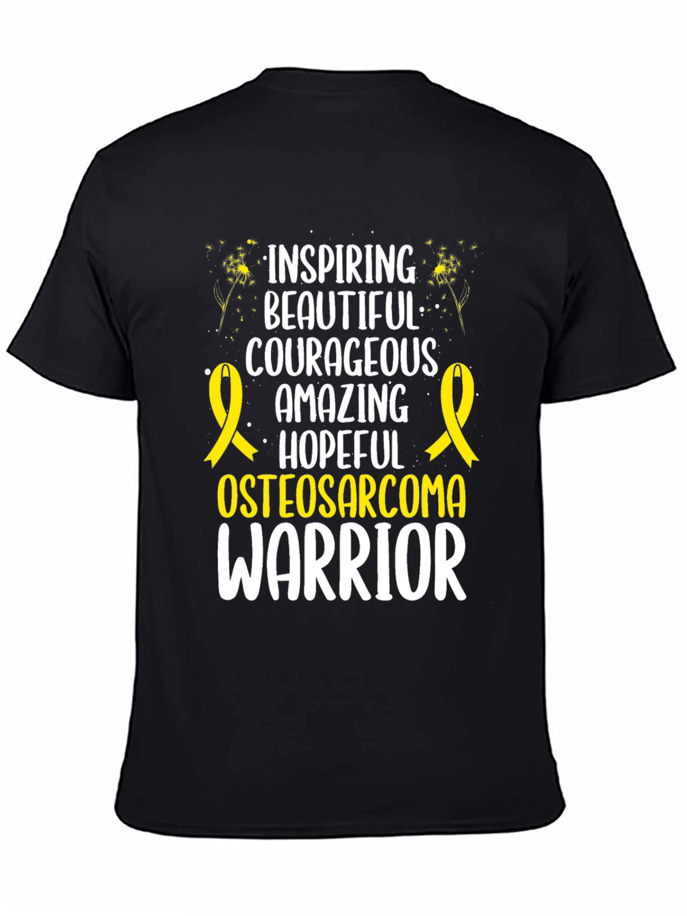 Osteosarcoma Warrior T-Shirt Inspiring Courageous