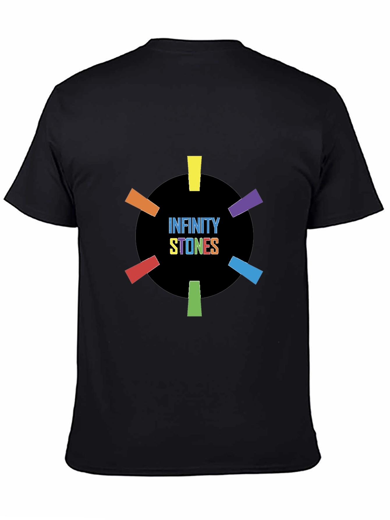 Infinity Stones Graphic Black T-Shirt