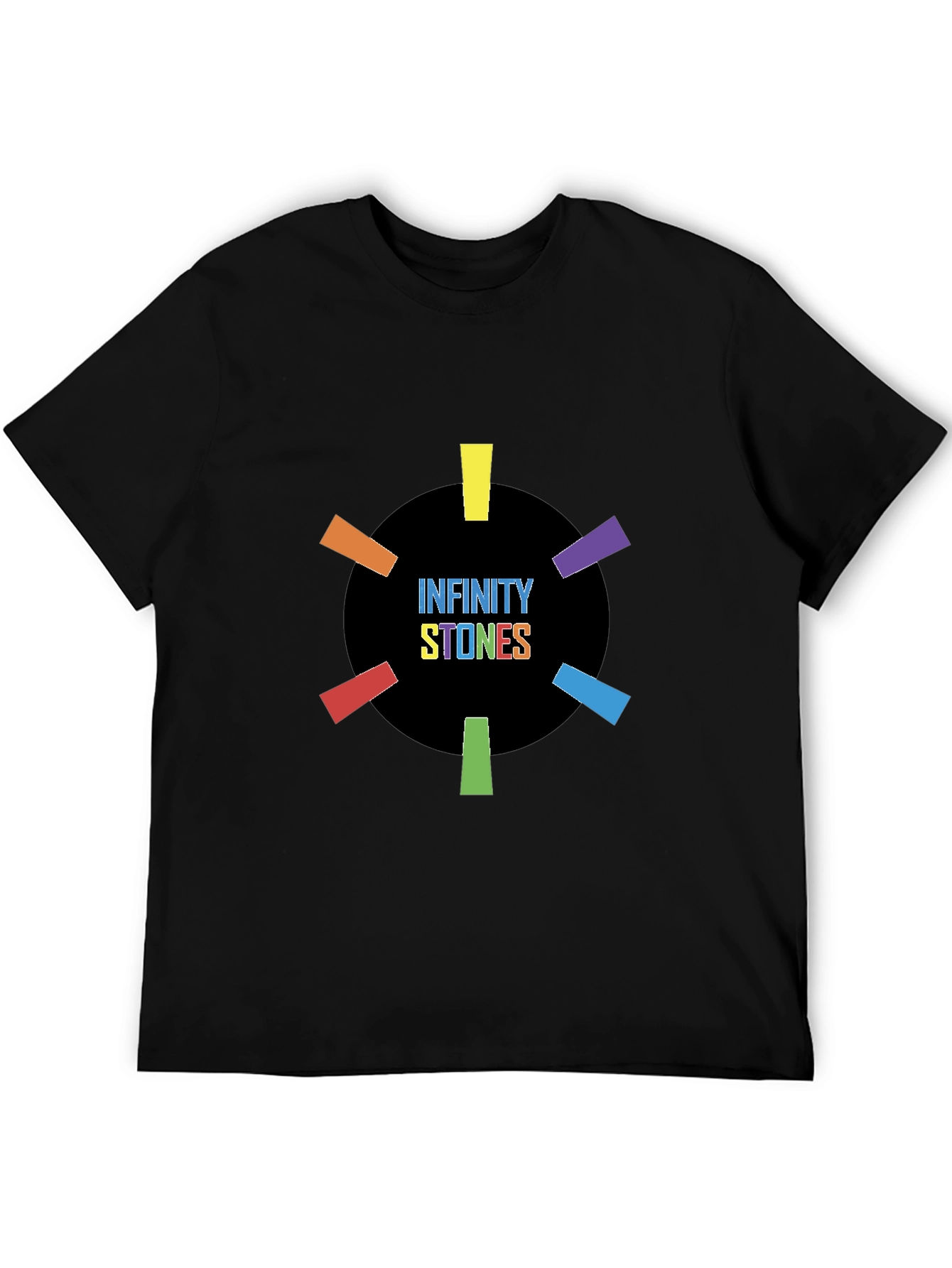 Infinity Stones Graphic Black T-Shirt