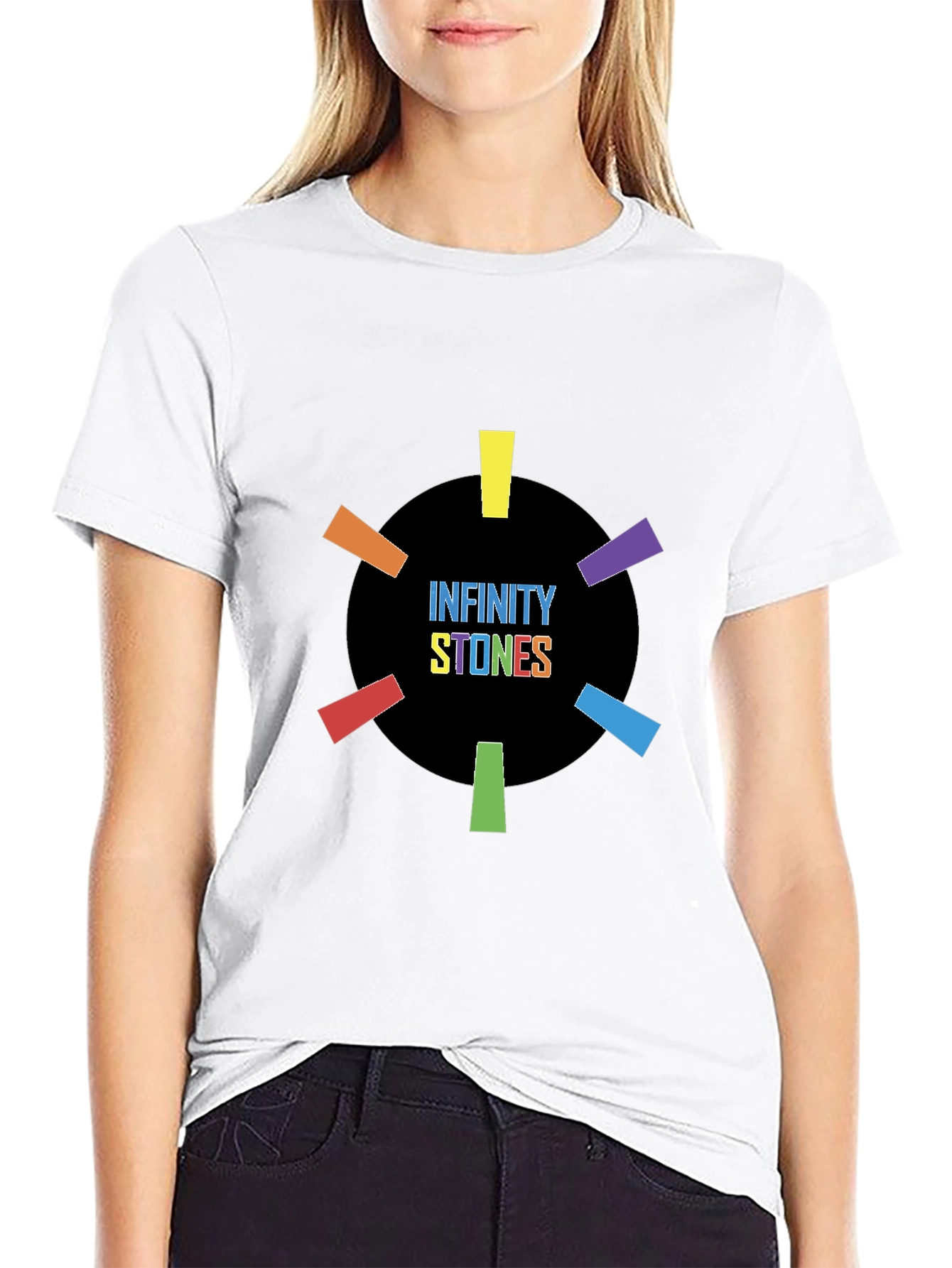 Infinity Stones Graphic Black T-Shirt