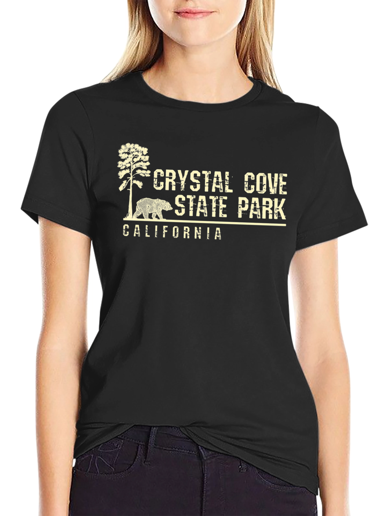 Crystal Cove State Park California Black T-Shirt