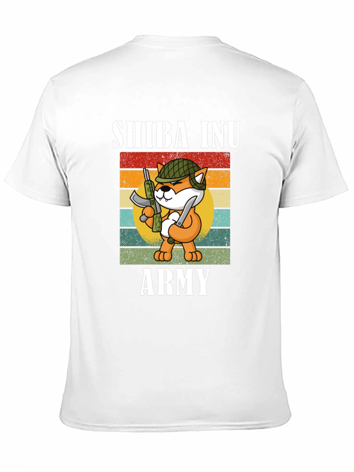 Shiba Inu Army Graphic Tee - Black Cotton T-Shirt