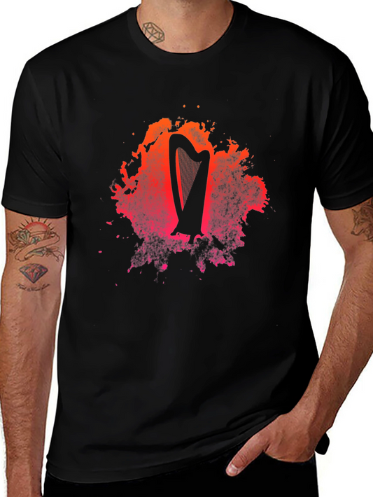 Harp Graphic Black T-Shirt