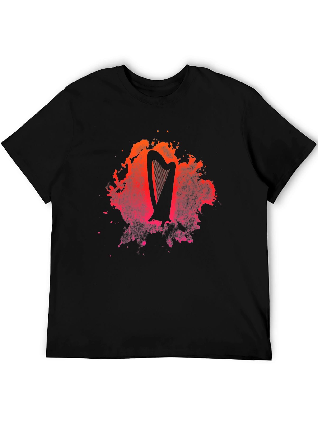 Harp Graphic Black T-Shirt