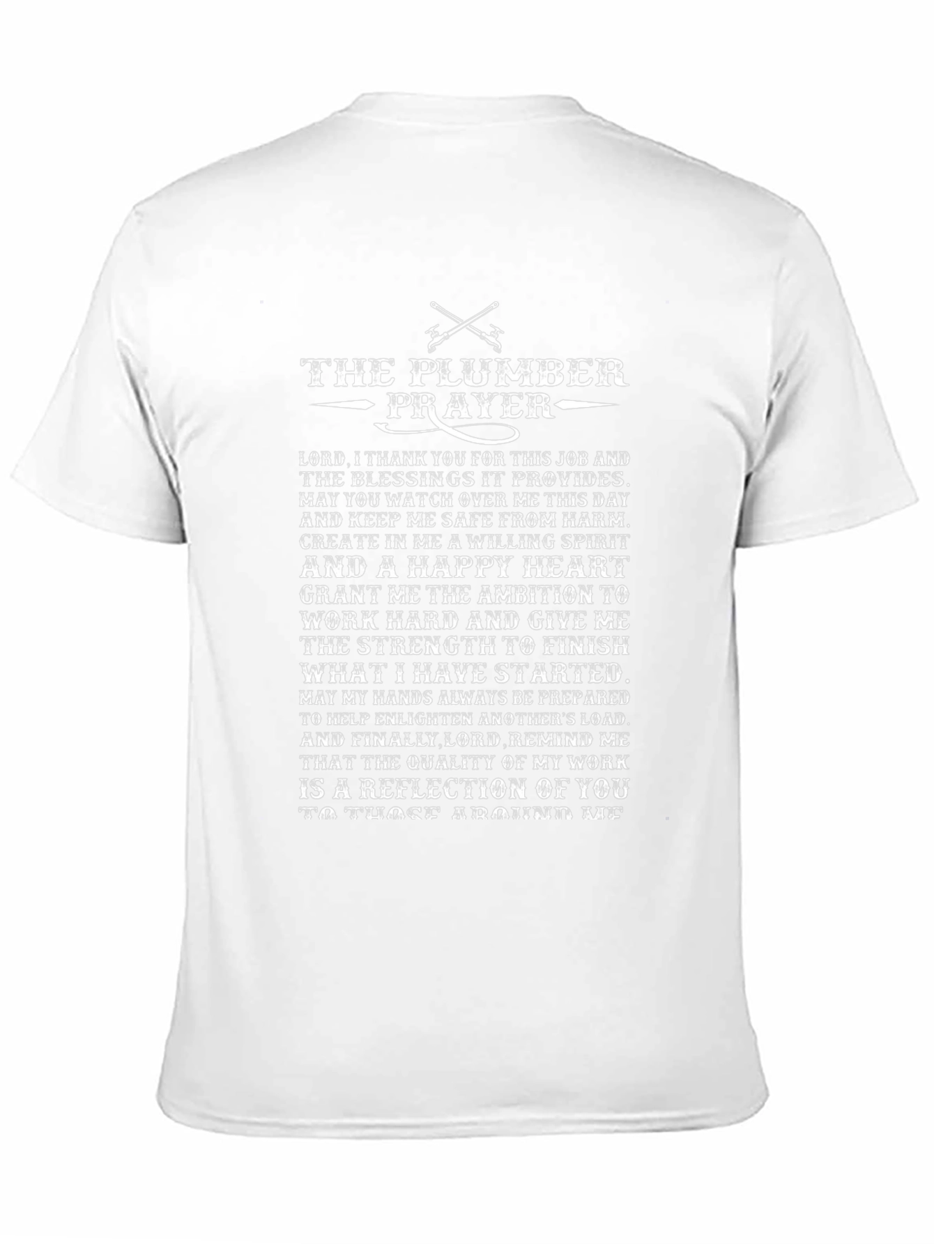 Plumber Prayer Graphic Tee - Black Cotton T-Shirt