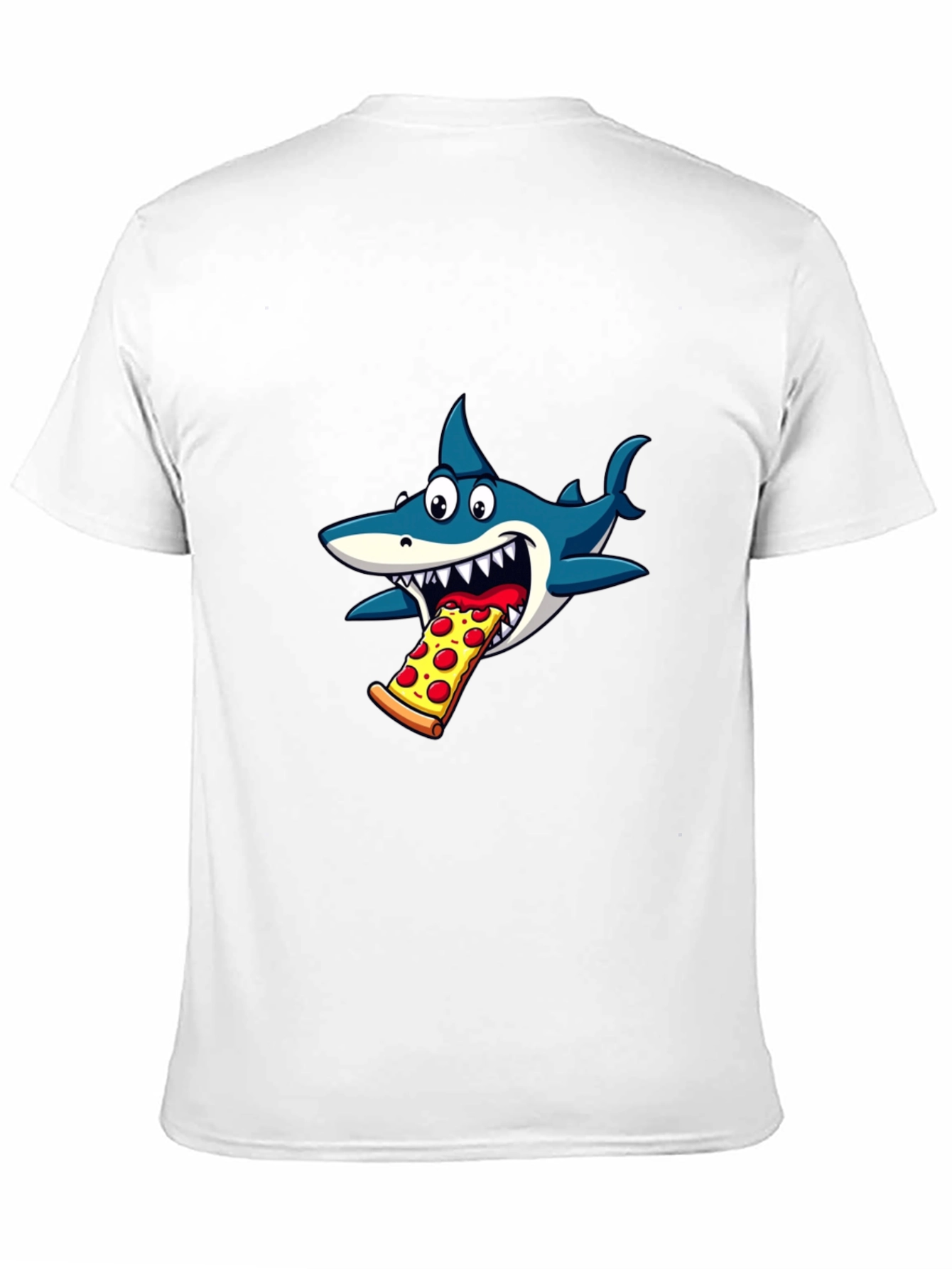 Shark Eating Pizza Graphic T-Shirt