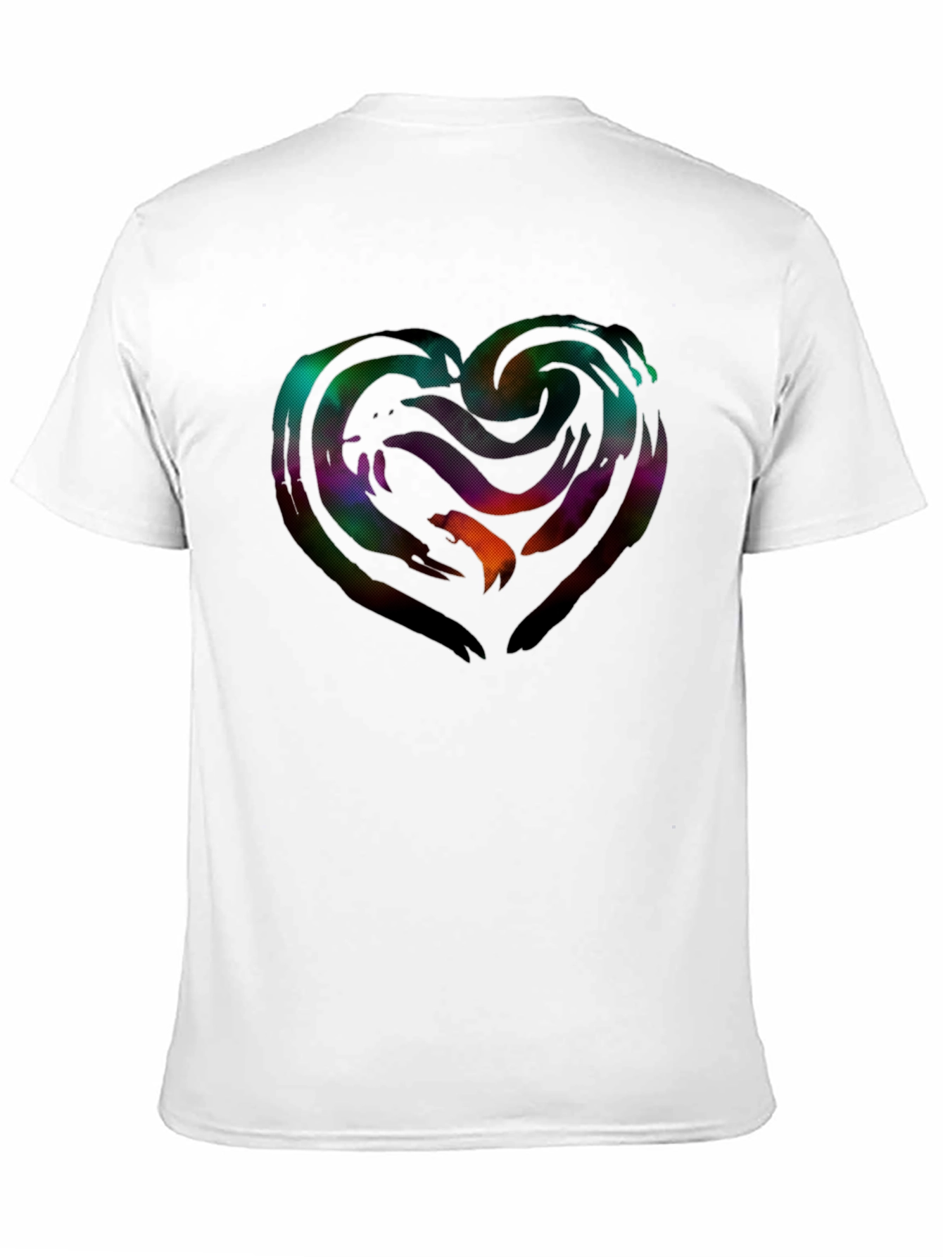 Abstract Heart Graphic T-Shirt