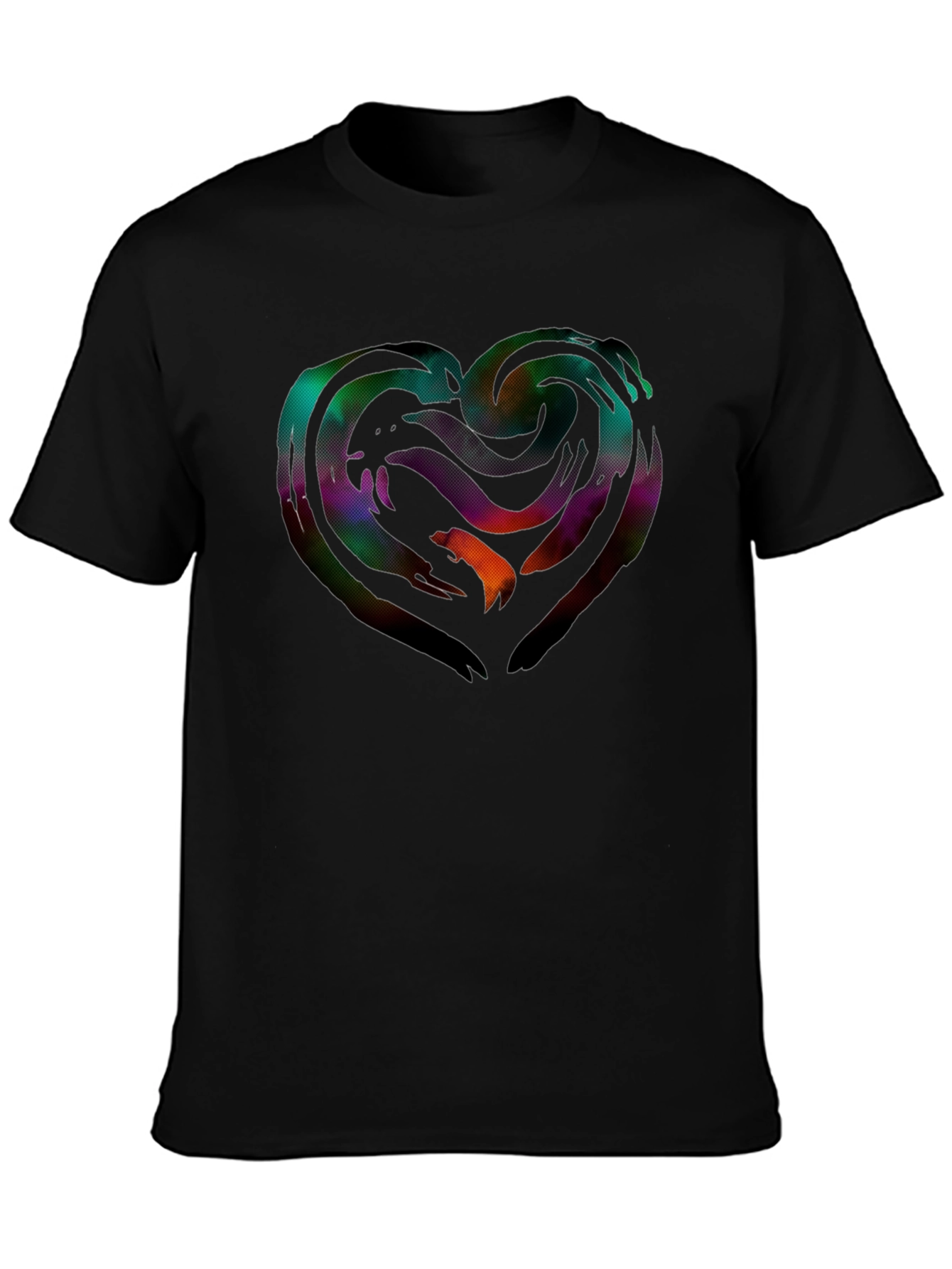 Abstract Heart Graphic T-Shirt