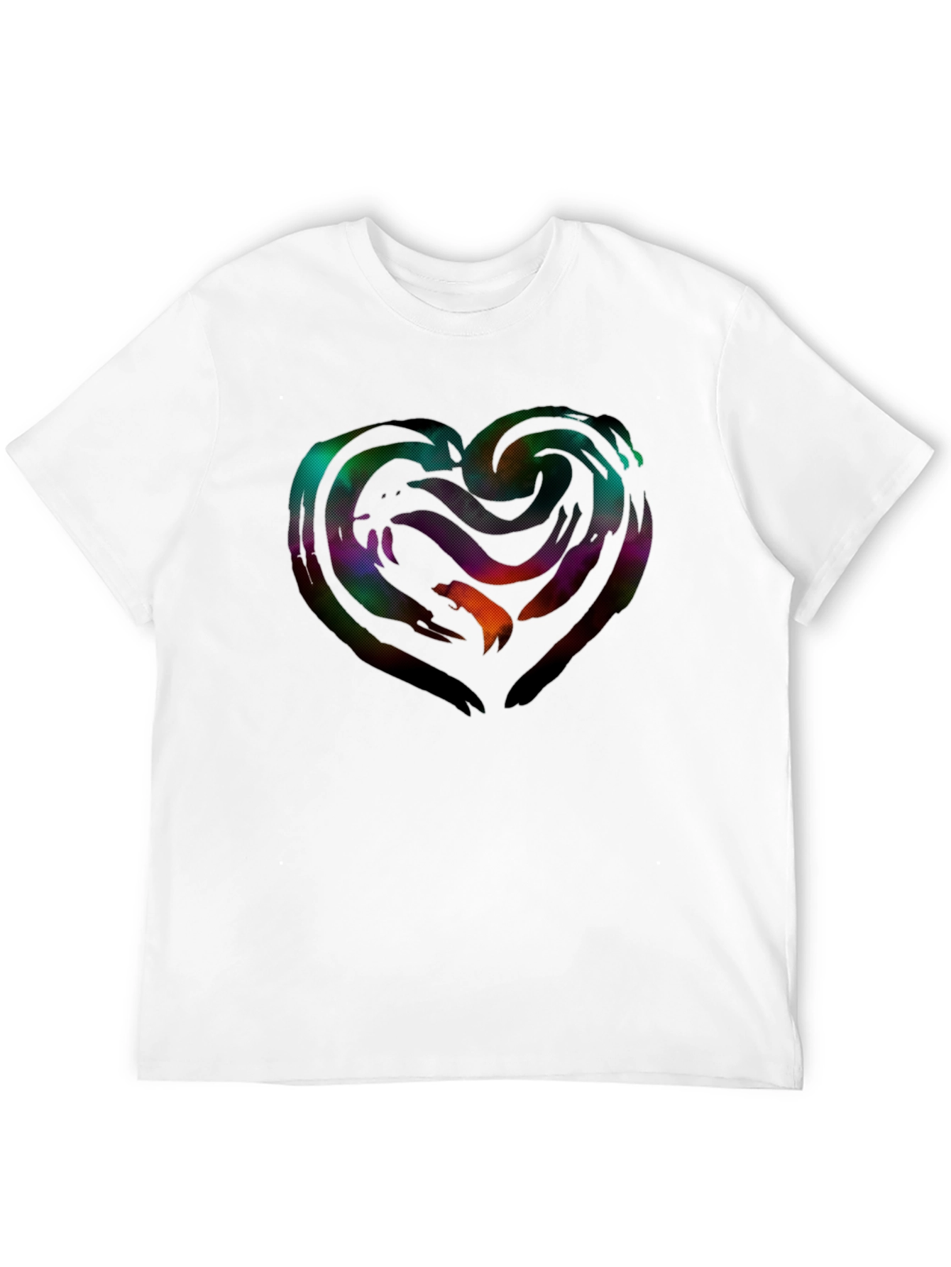 Abstract Heart Graphic T-Shirt