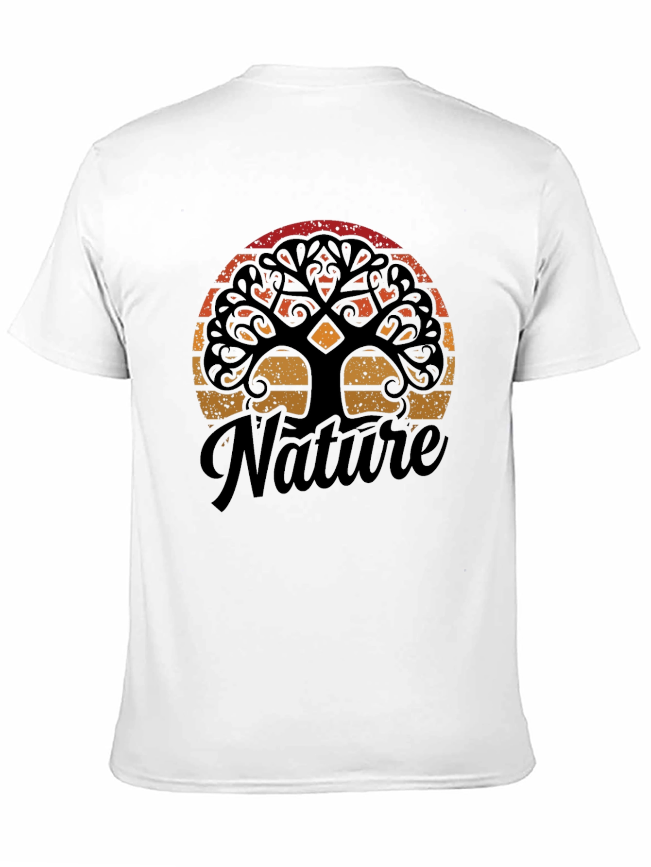 Nature Tree Graphic Black T-Shirt
