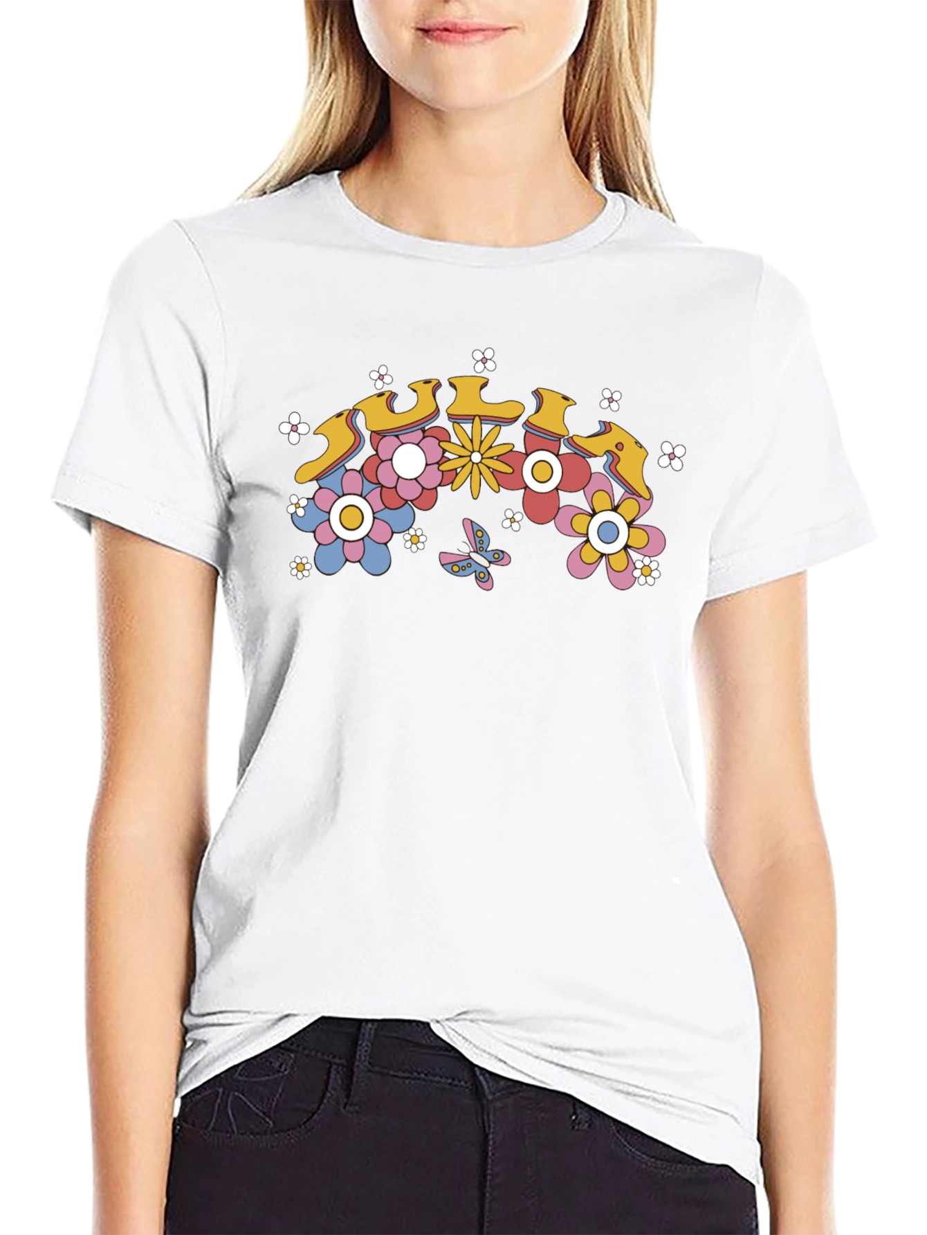Retro Floral T-Shirt - 70s Inspired Design