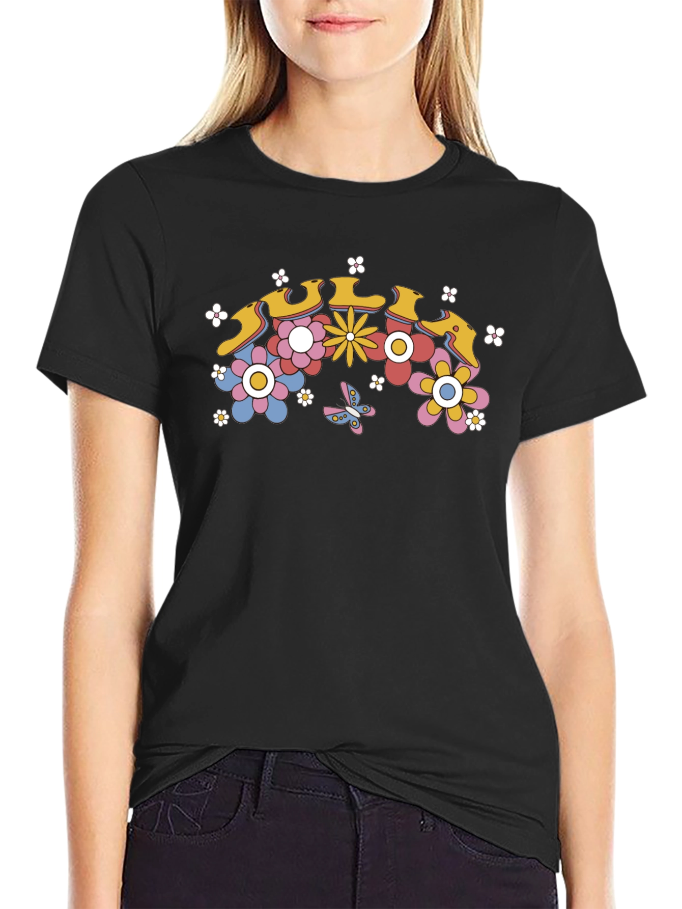 Retro Floral T-Shirt - 70s Inspired Design
