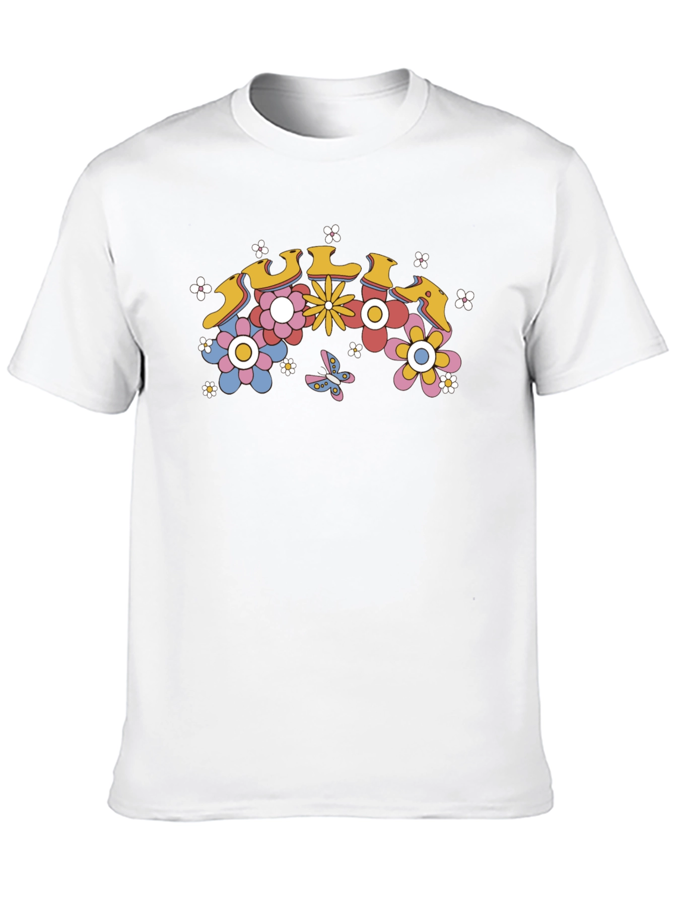 Retro Floral T-Shirt - 70s Inspired Design