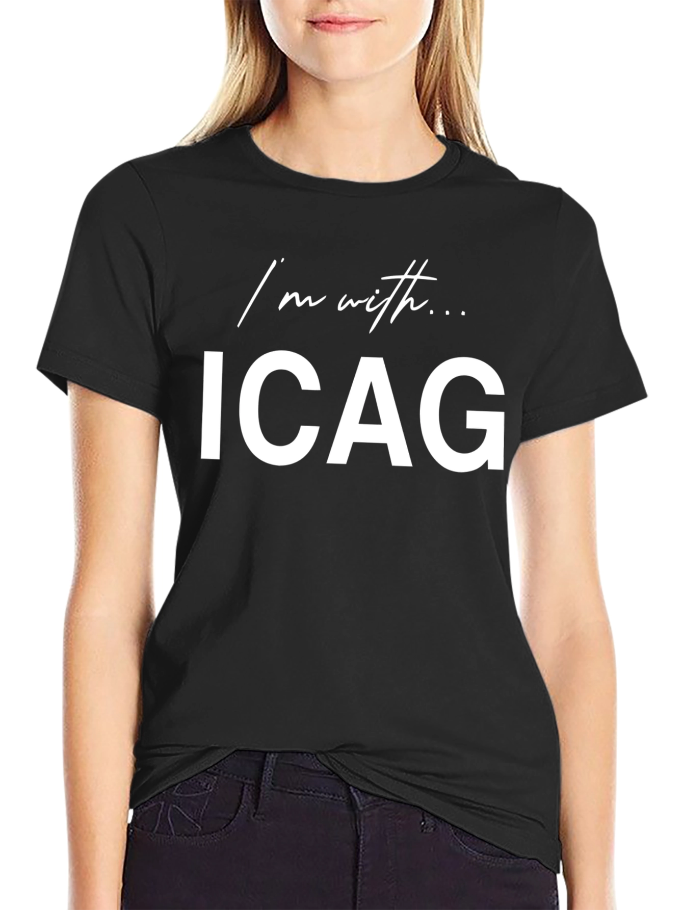 Im with ICAG Black T-Shirt