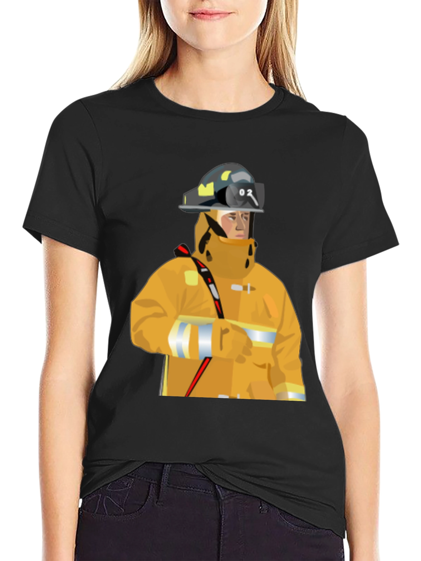 Firefighter Graphic Tee - Black