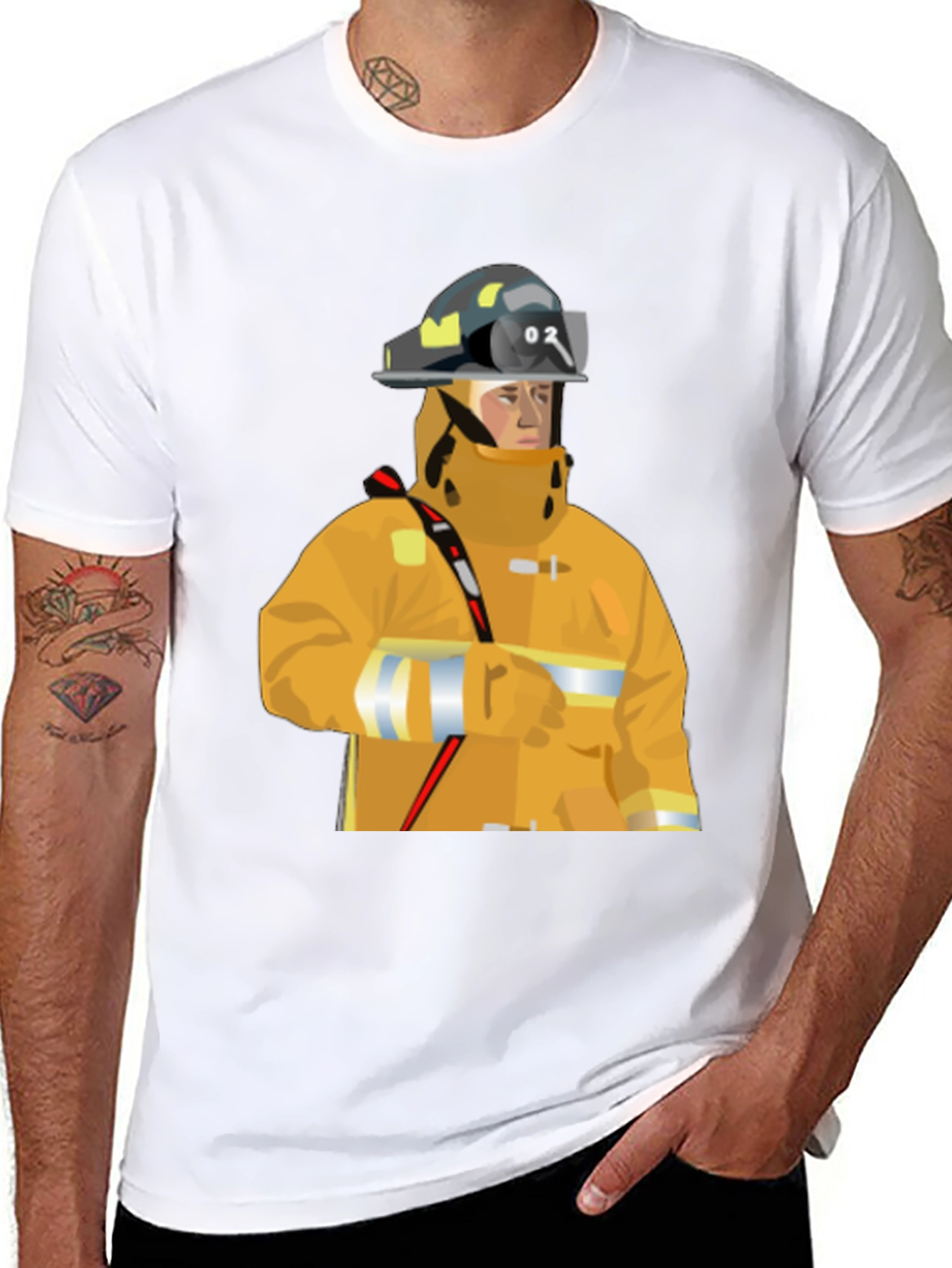 Firefighter Graphic Tee - Black