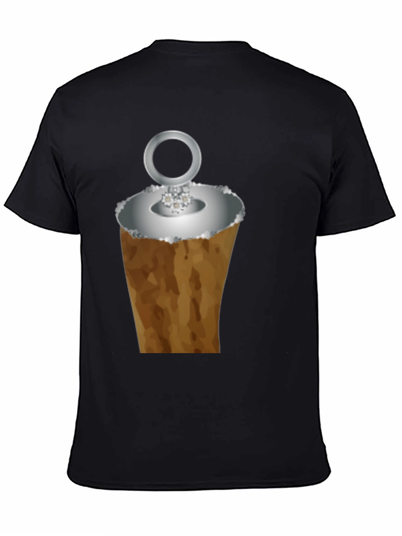 Funny Ice Cream Cone Ring Black T-Shirt