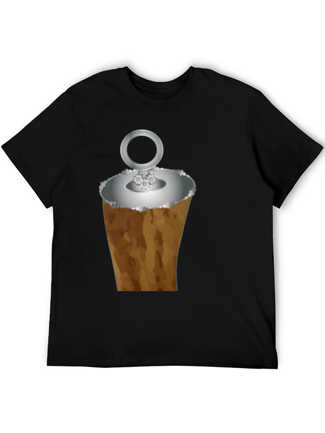 Funny Ice Cream Cone Ring Black T-Shirt