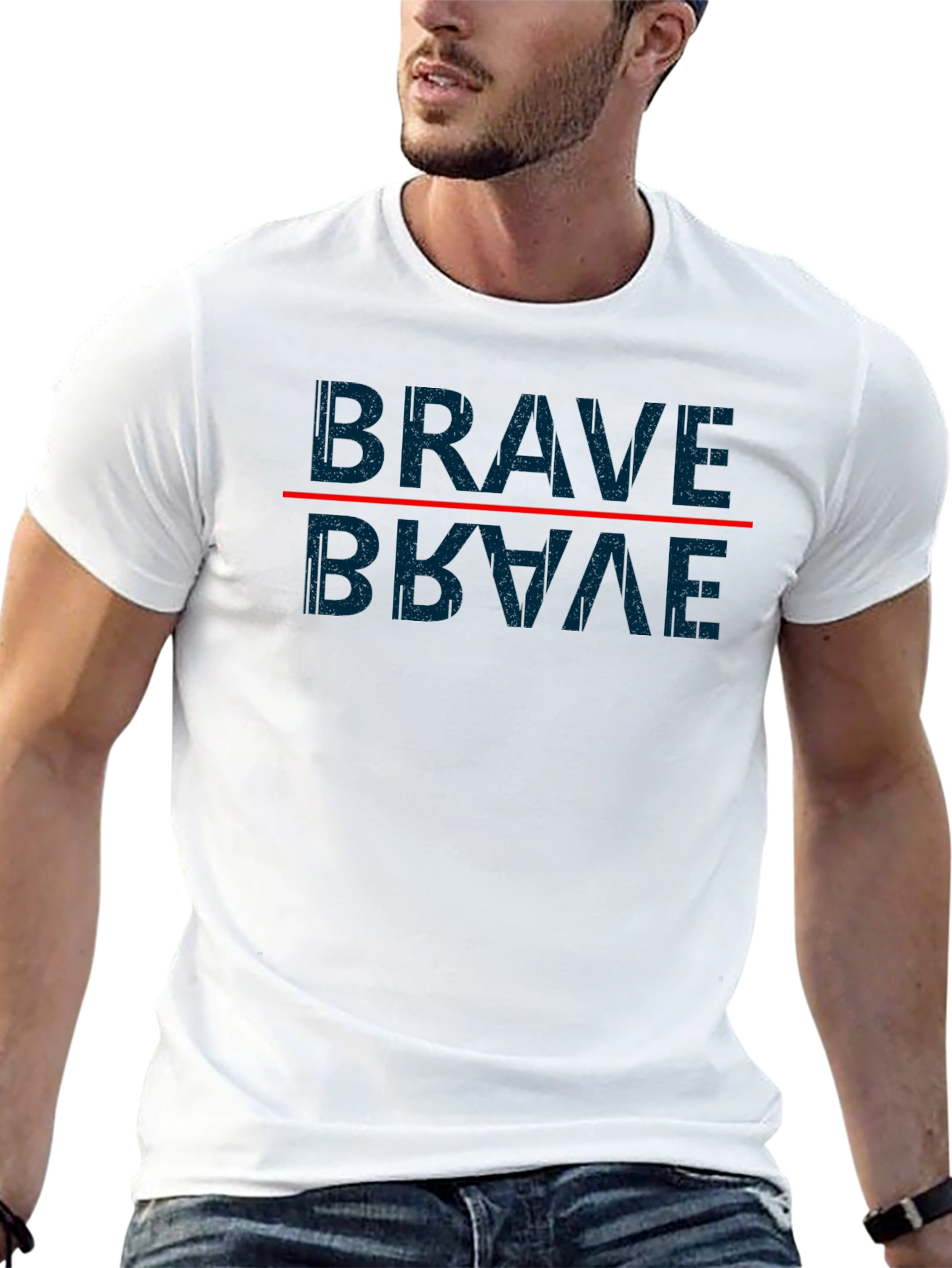Brave Mirror Image Graphic T-Shirt