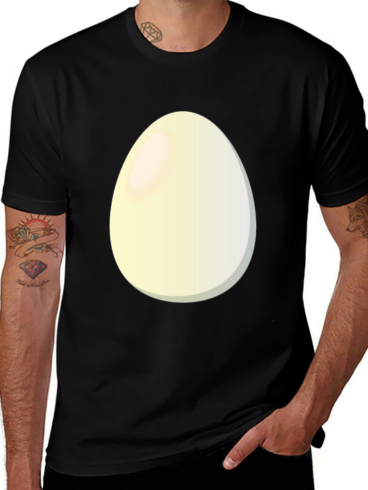 Egg Graphic T-Shirt - Black Casual Tee