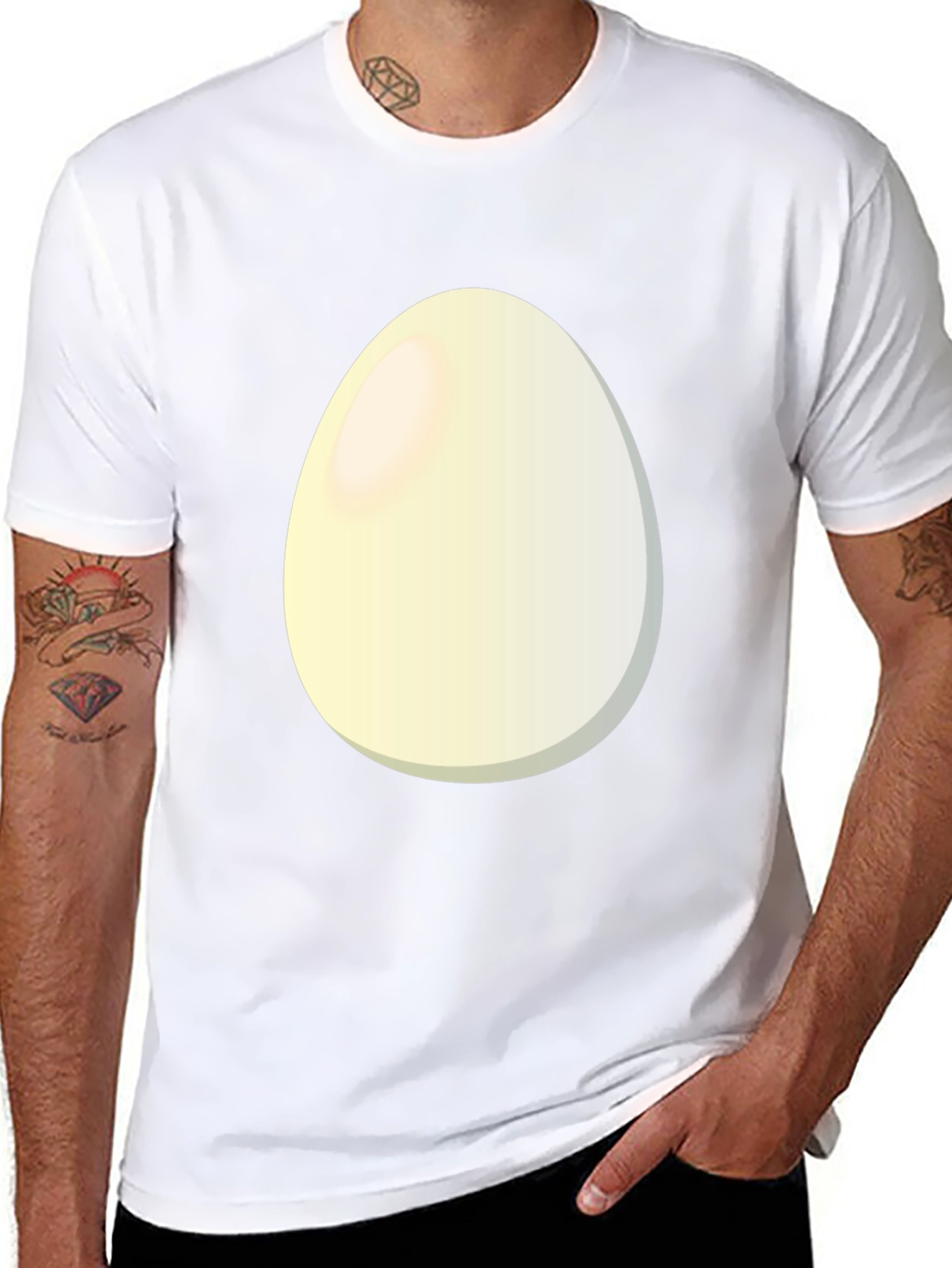 Egg Graphic T-Shirt - Black Casual Tee