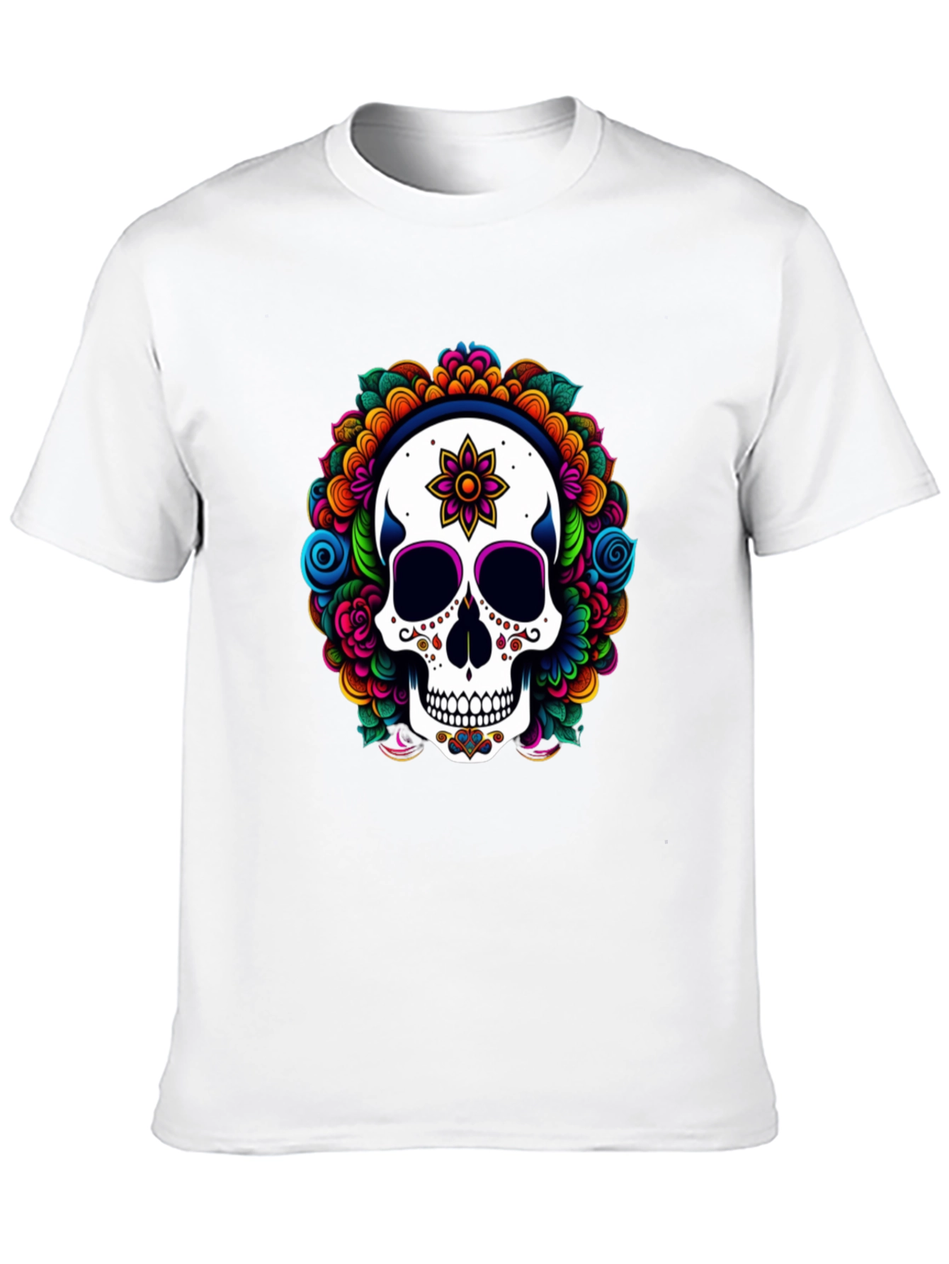 Sugar Skull Floral Graphic T-Shirt