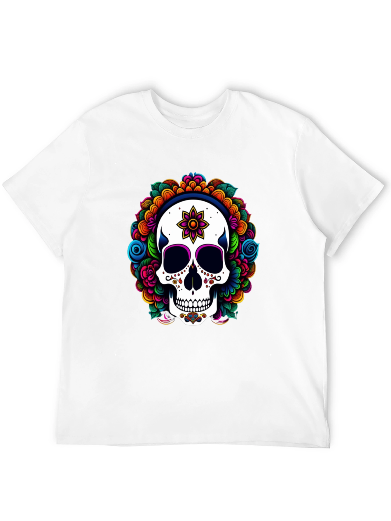 Sugar Skull Floral Graphic T-Shirt