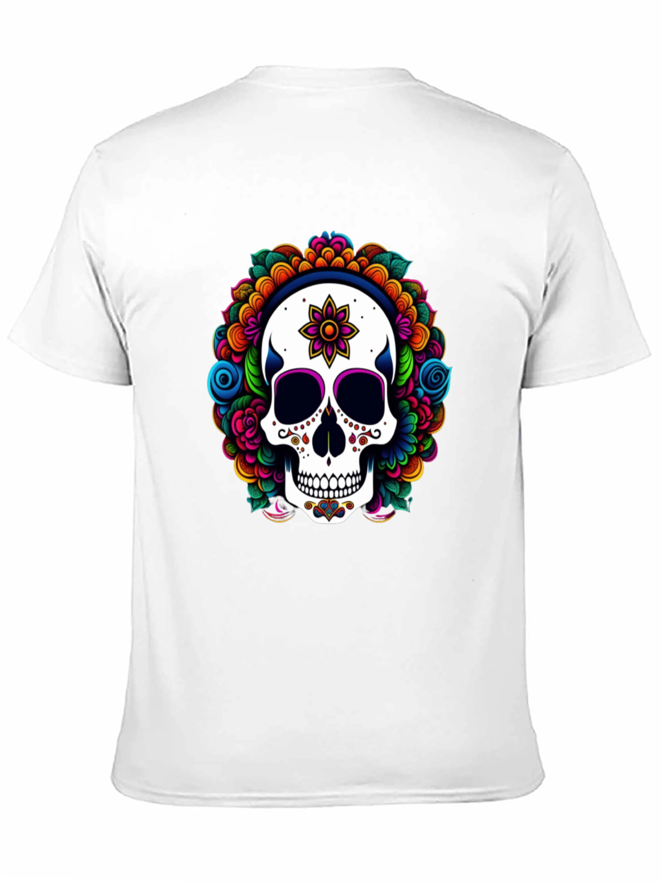 Sugar Skull Floral Graphic T-Shirt