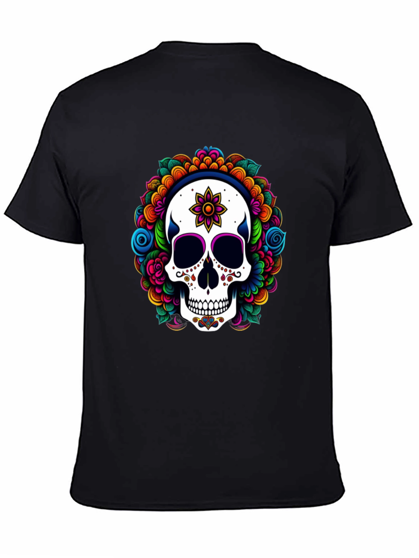 Sugar Skull Floral Graphic T-Shirt