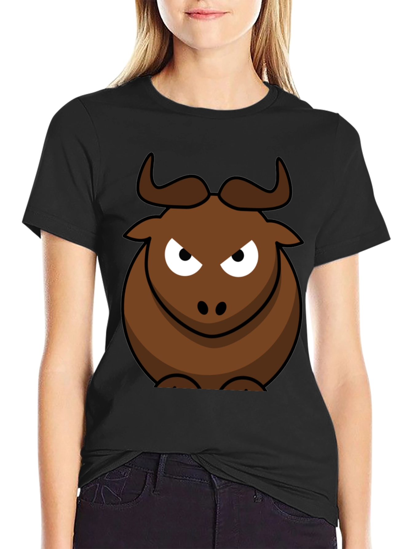 Funny Bull Graphic Tee - Mens Black T-Shirt