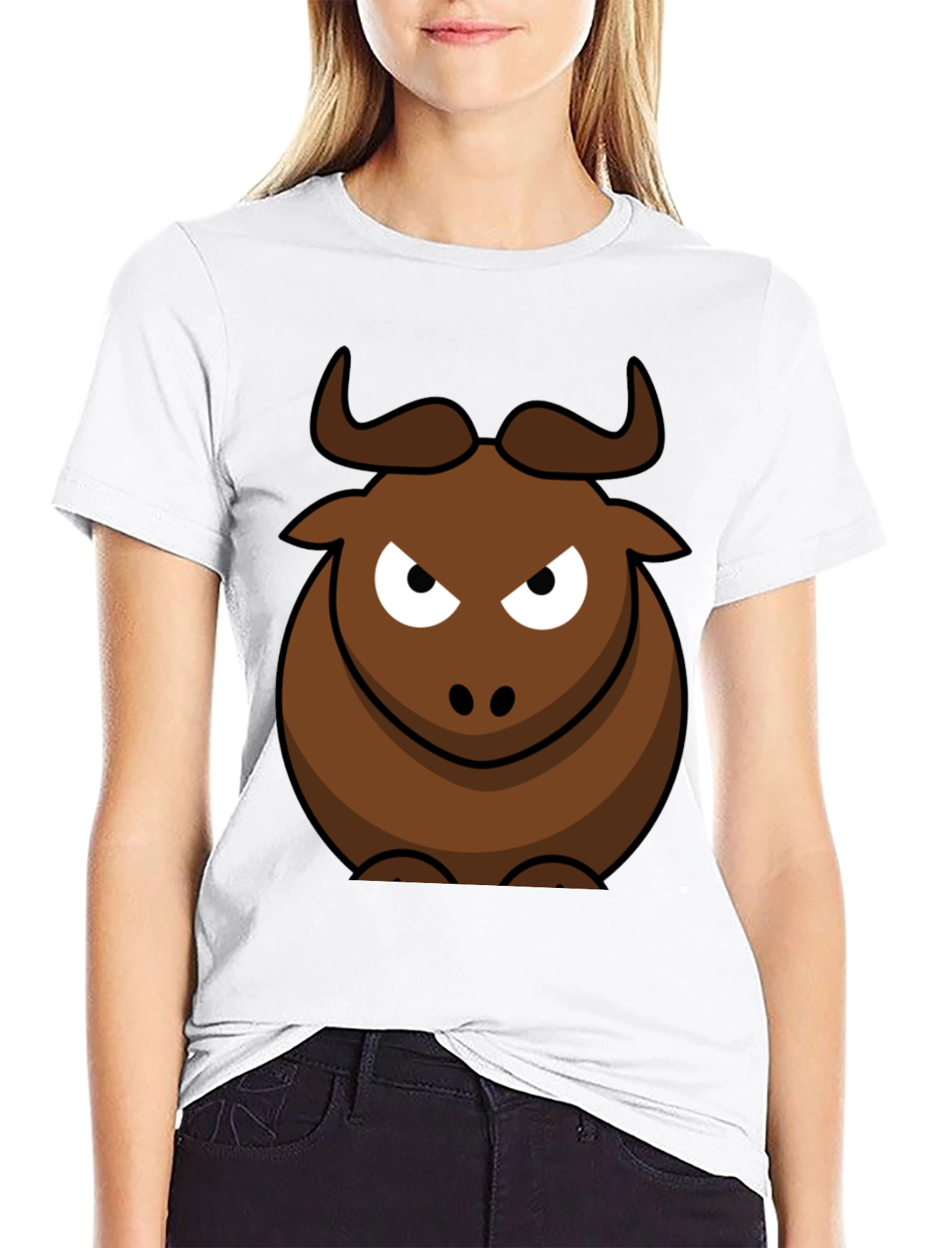 Funny Bull Graphic Tee - Mens Black T-Shirt