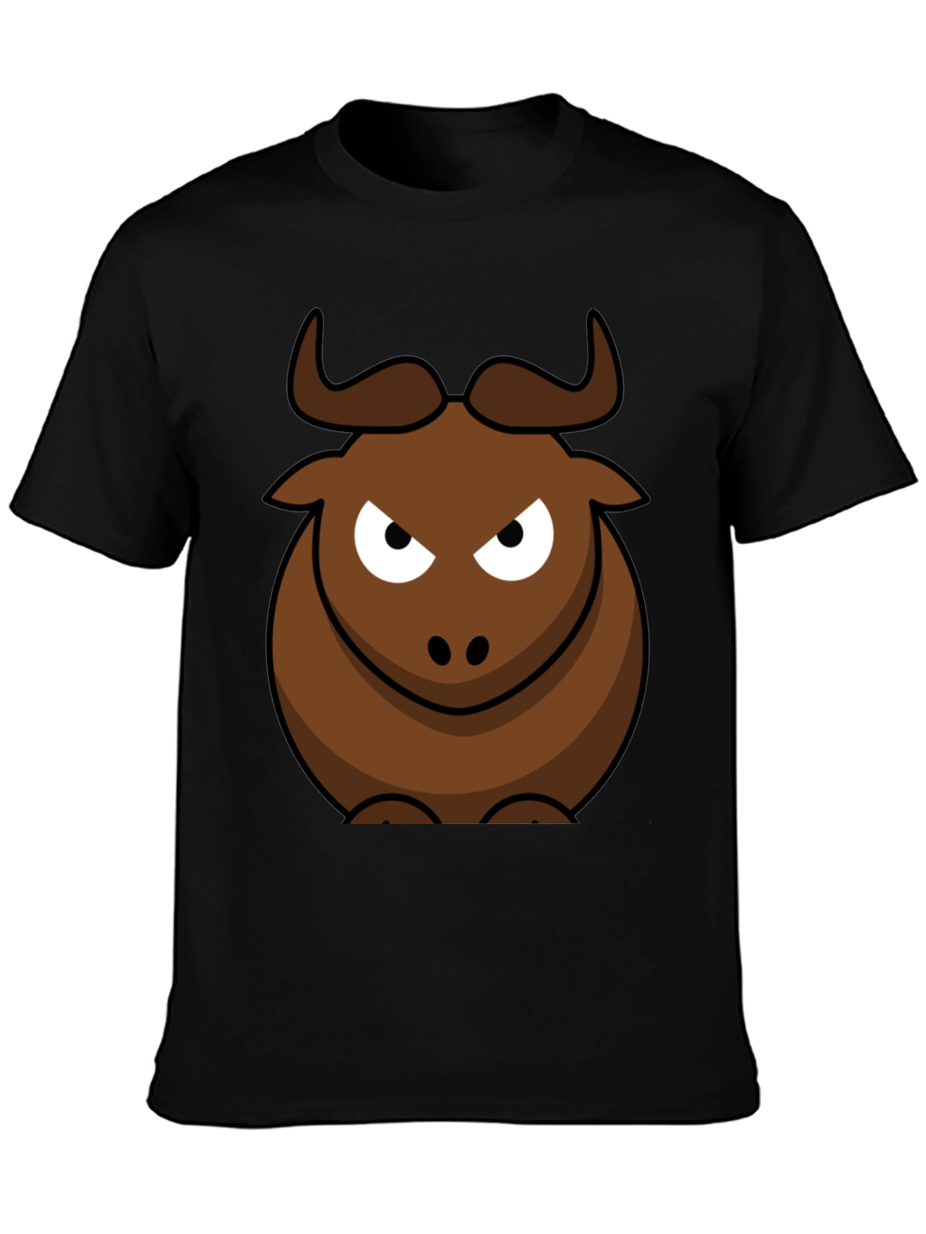 Funny Bull Graphic Tee - Mens Black T-Shirt