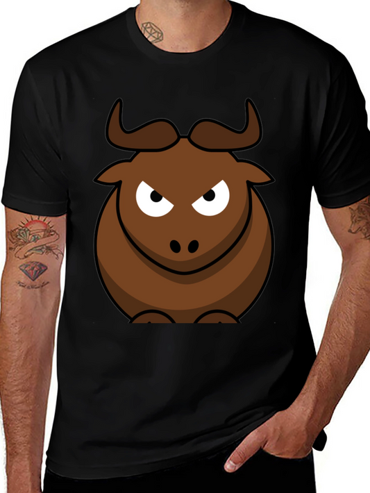 Funny Bull Graphic Tee - Mens Black T-Shirt