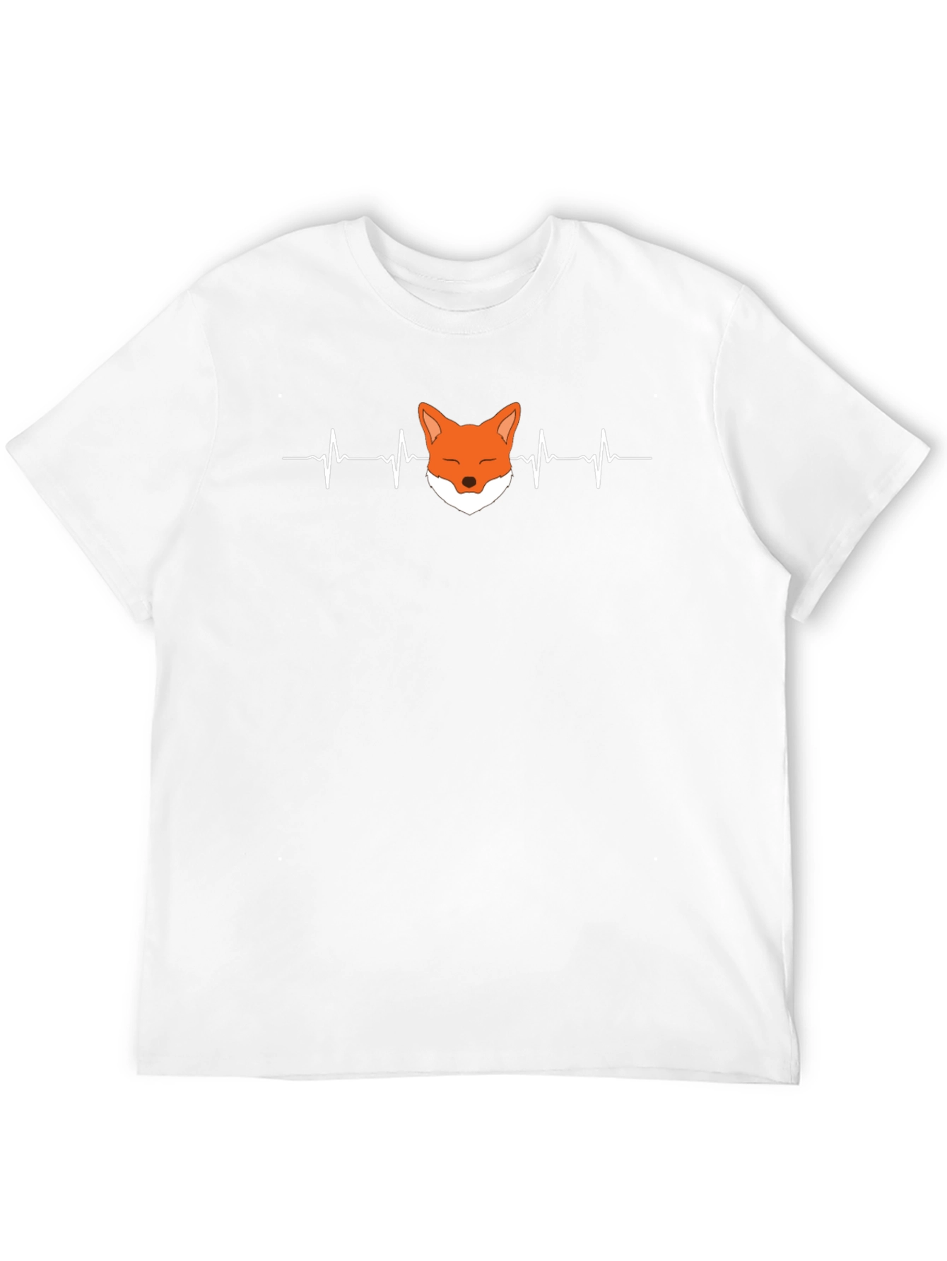 Fox Heartbeat Graphic Tee - Unisex Black T-Shirt