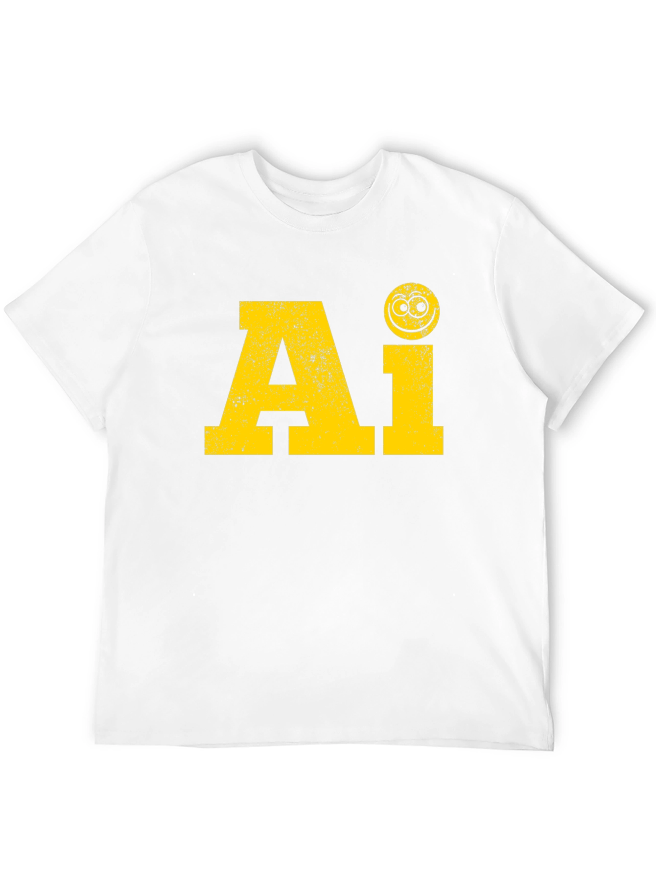 AI Smiley Face Black T-Shirt