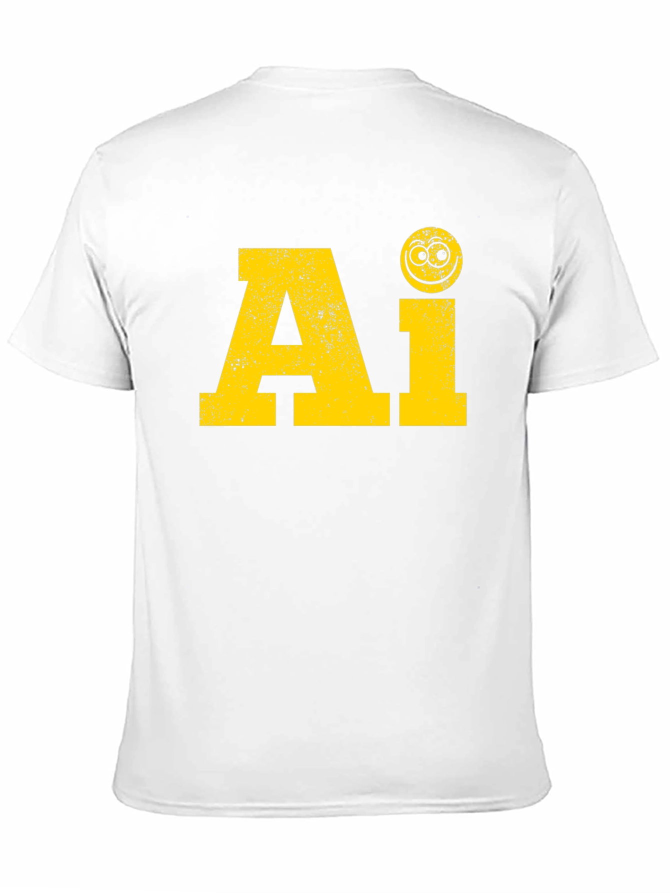 AI Smiley Face Black T-Shirt