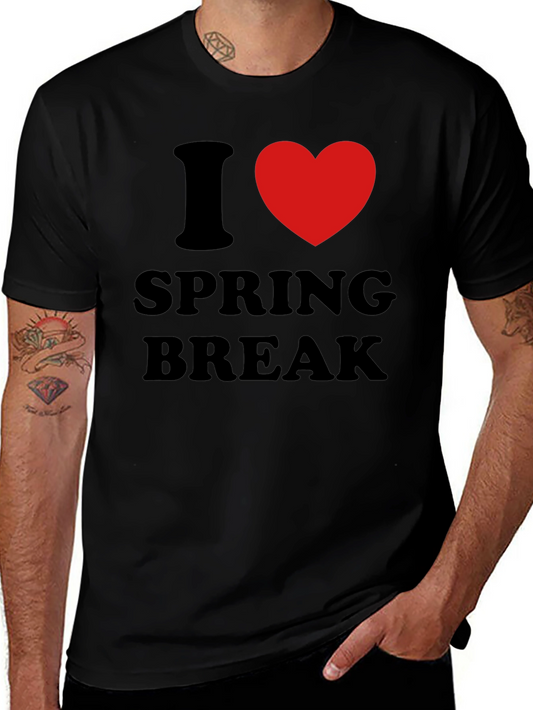 I Heart Spring Break T-Shirt - Black
