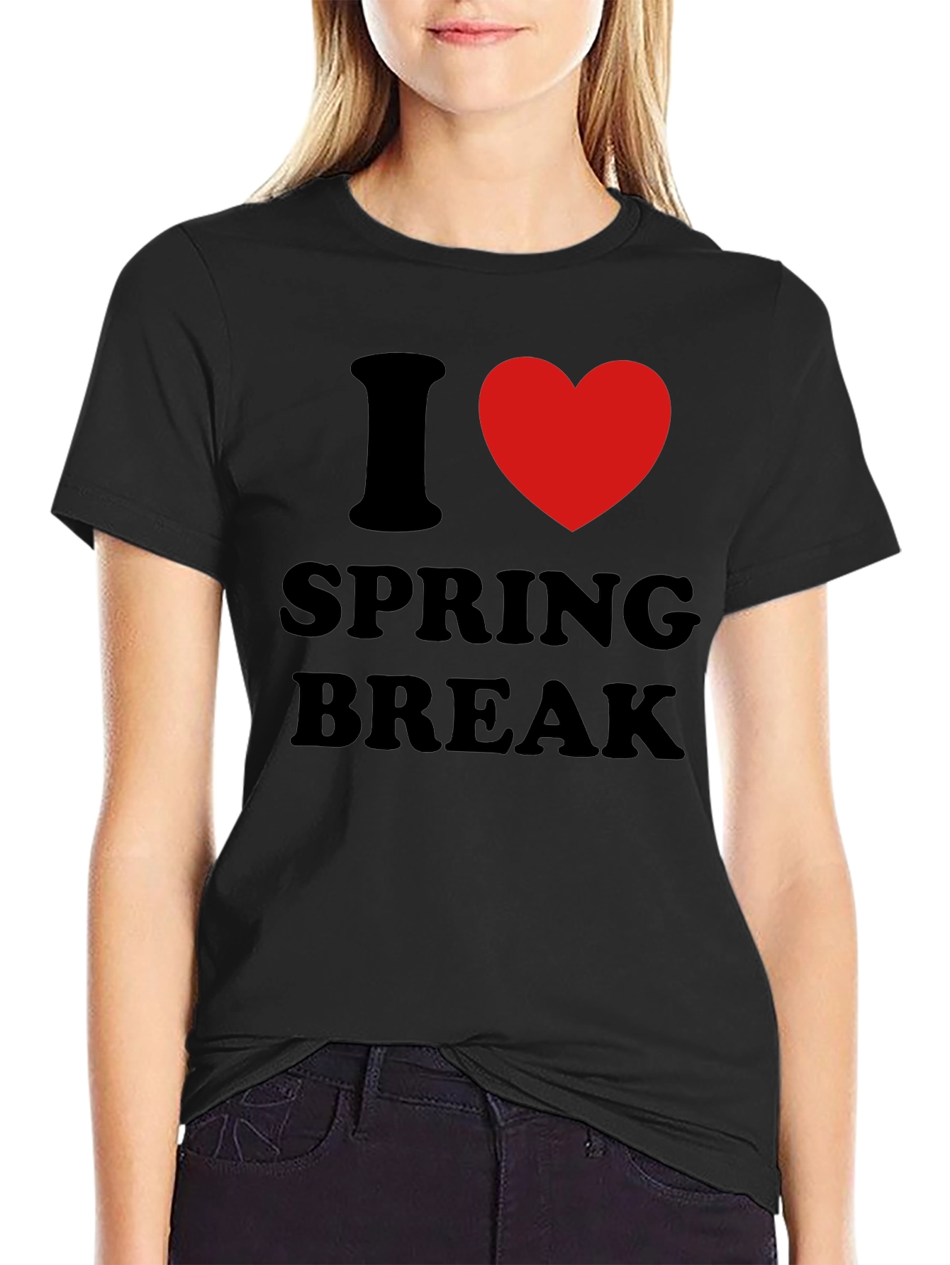 I Heart Spring Break T-Shirt - Black