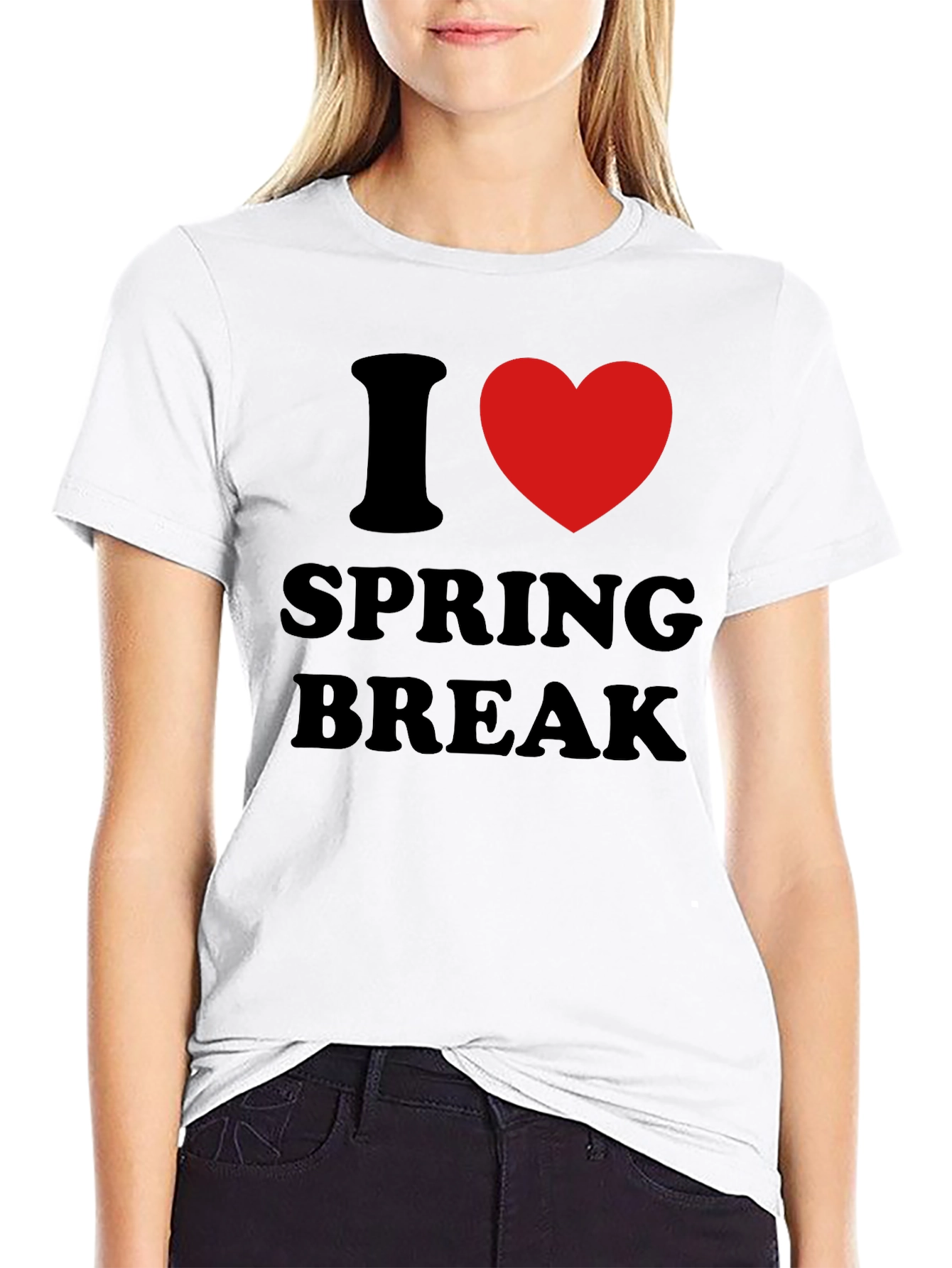 I Heart Spring Break T-Shirt - Black