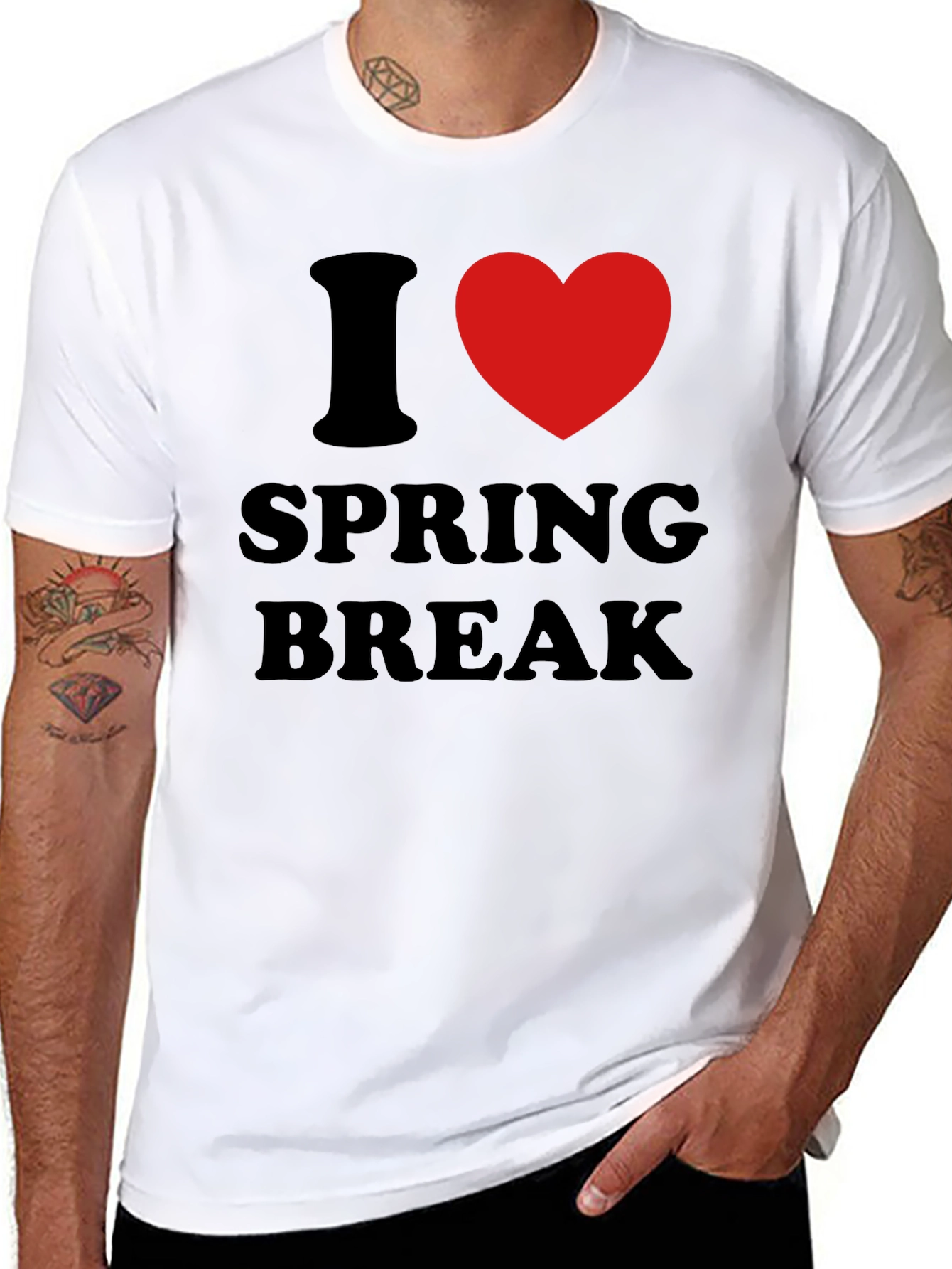 I Heart Spring Break T-Shirt - Black