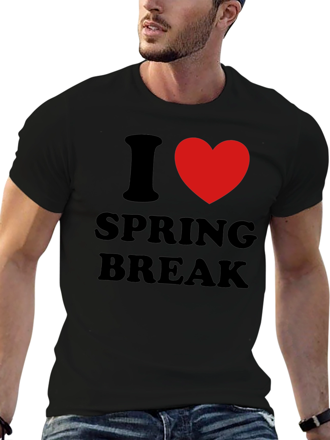 I Heart Spring Break T-Shirt - Black