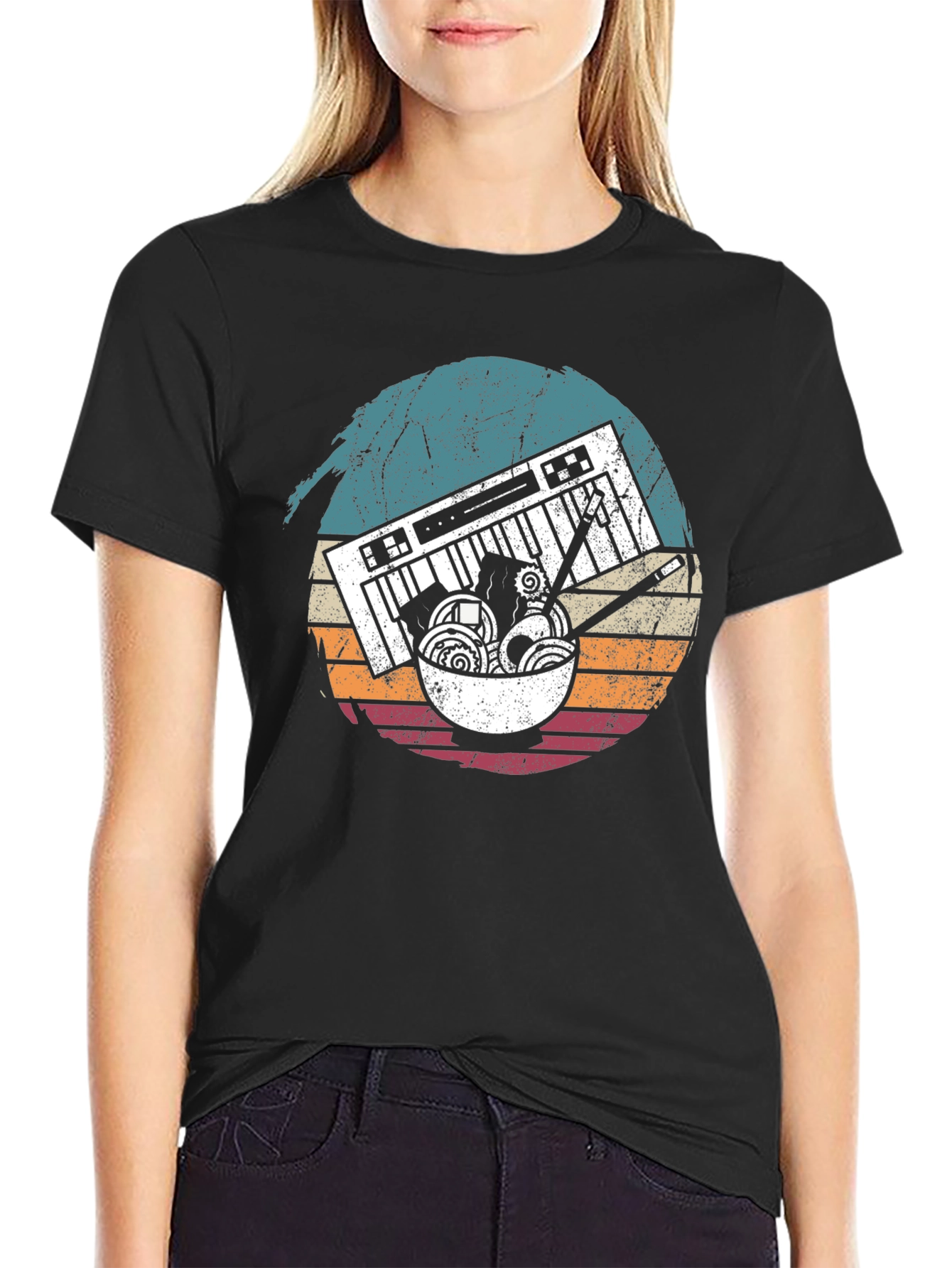 Keyboard Ramen Retro T-Shirt