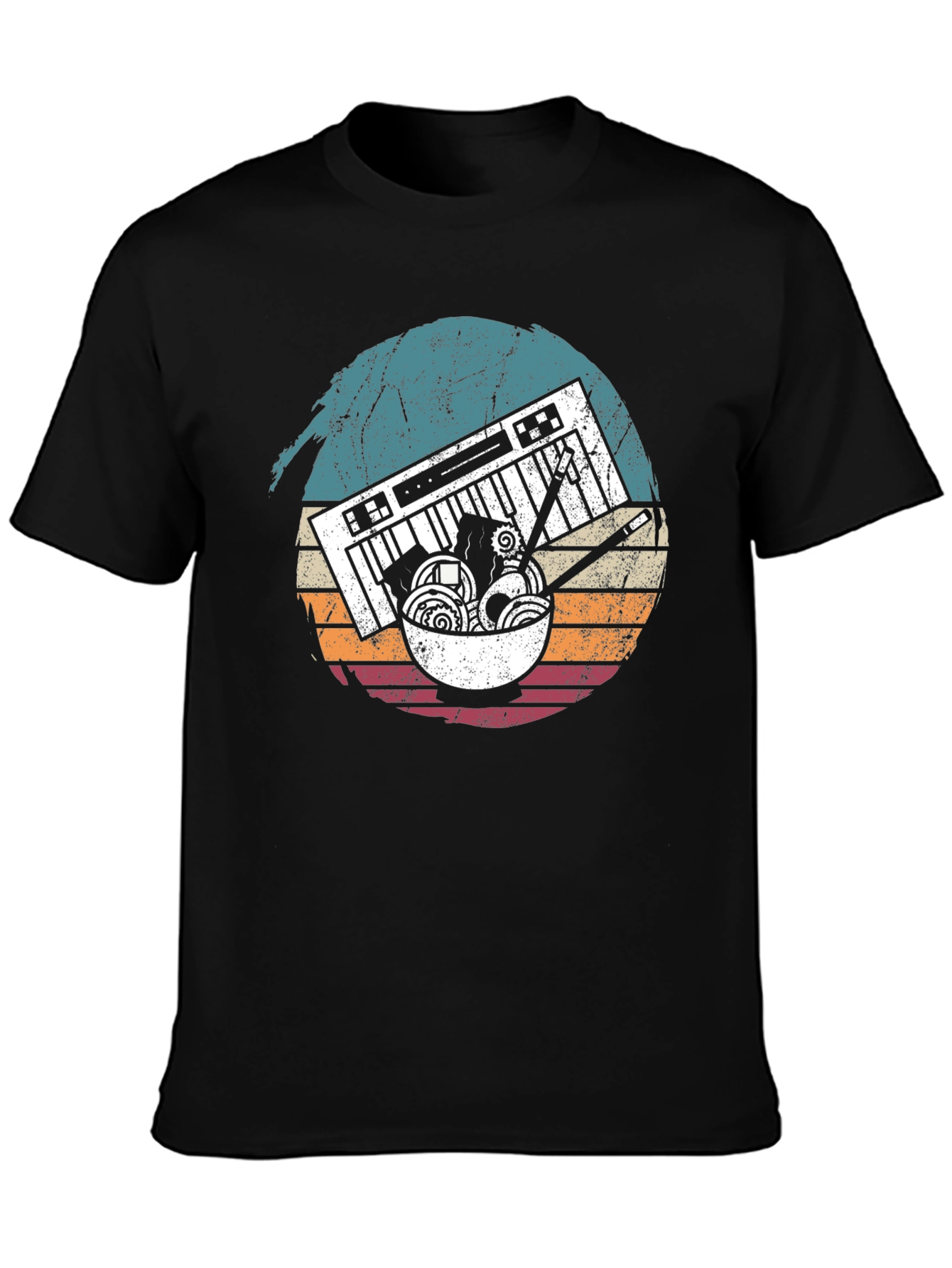 Keyboard Ramen Retro T-Shirt