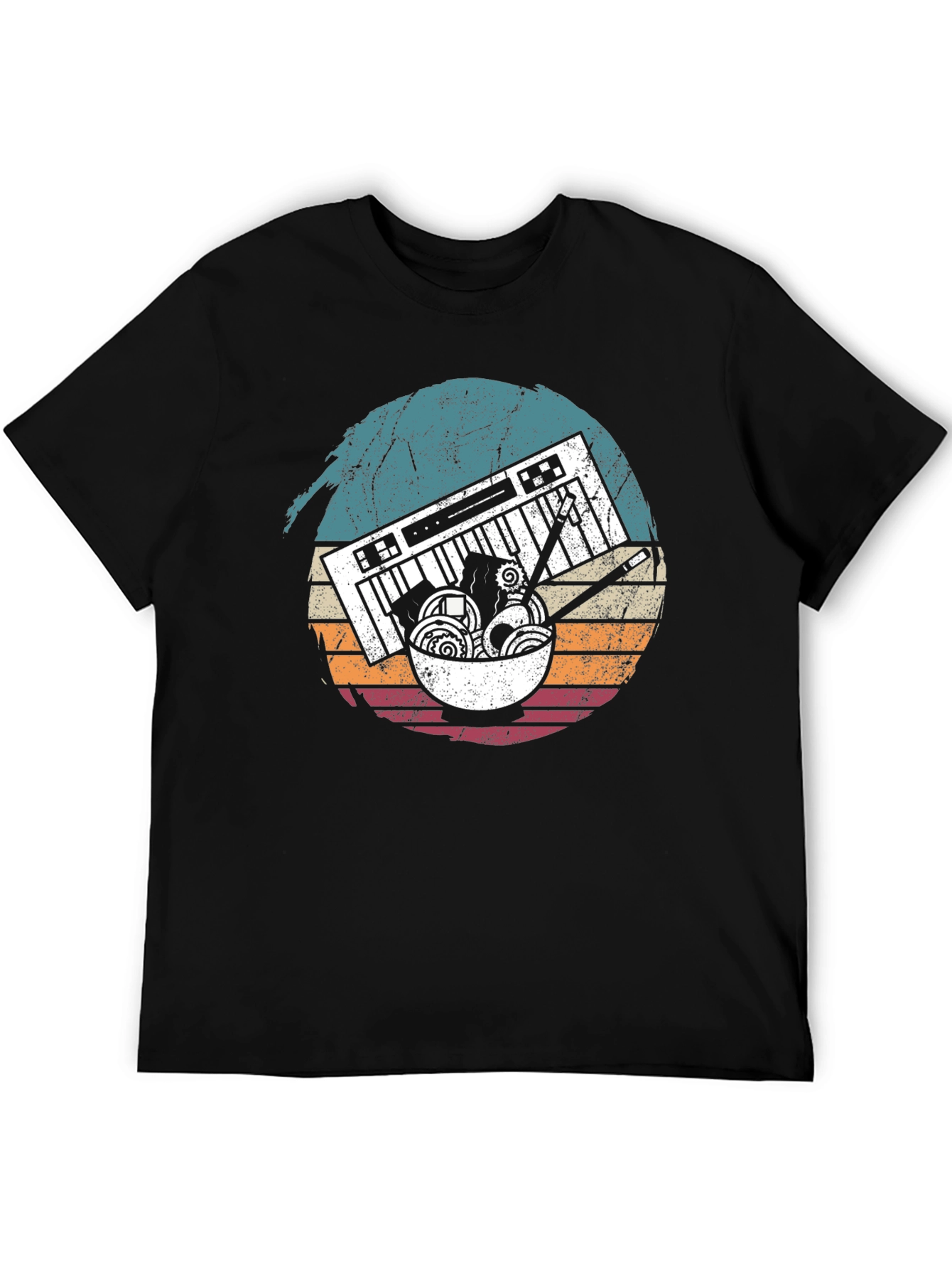 Keyboard Ramen Retro T-Shirt