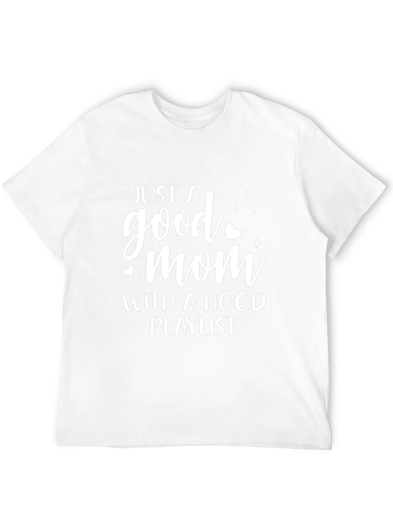 Good Mom Hood Playlist Black T-Shirt