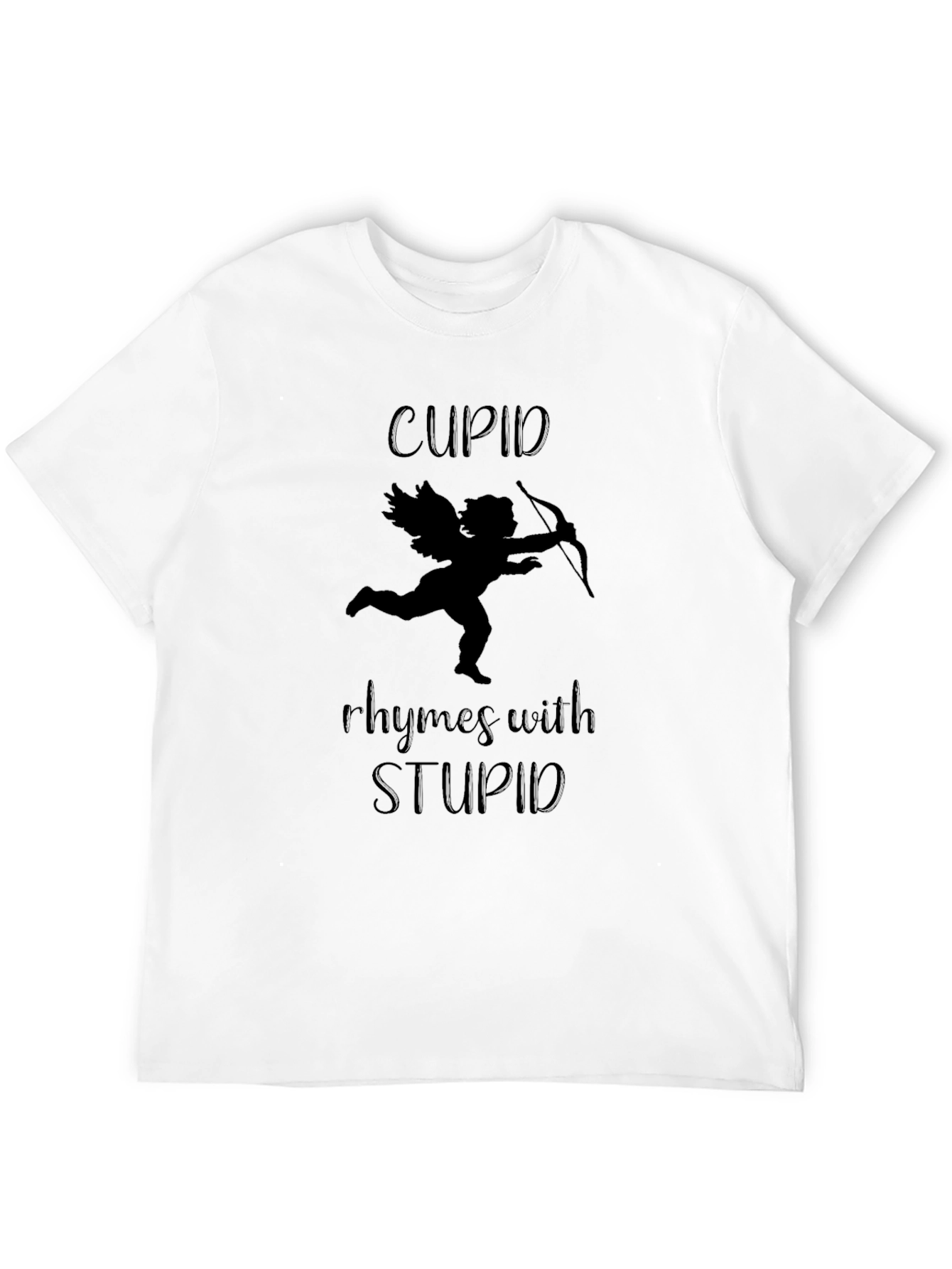 Cupid Rhymes With Stupid Valentines Day Graphic Tee