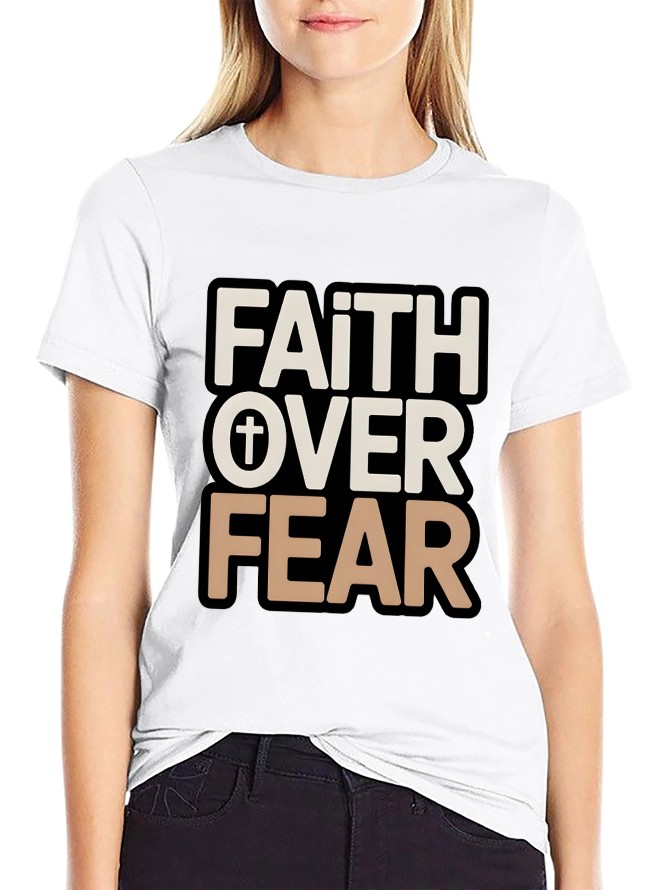 Faith Over Fear Graphic Tee - Christian T-Shirt
