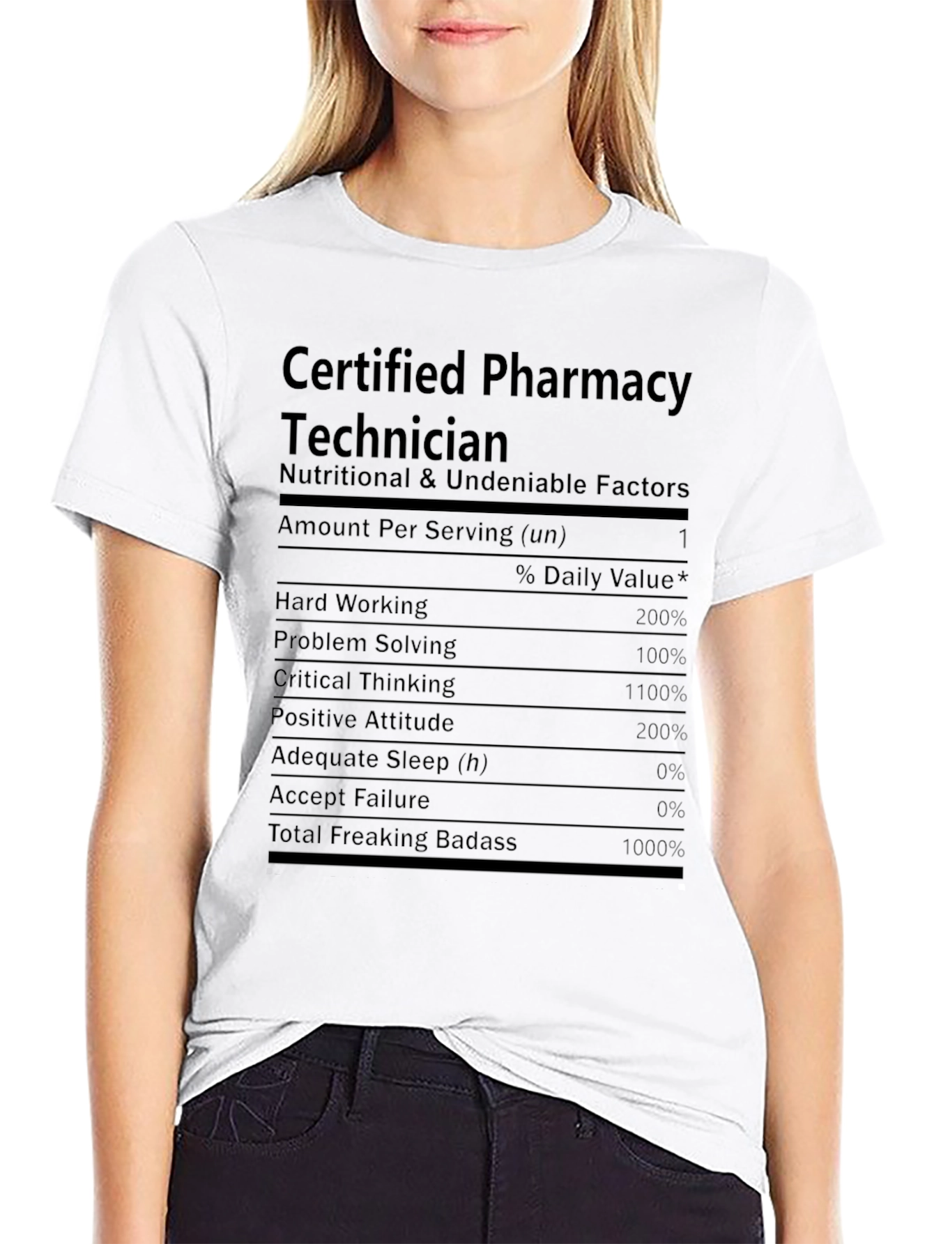 Pharmacy Technician Nutritional Facts T-Shirt